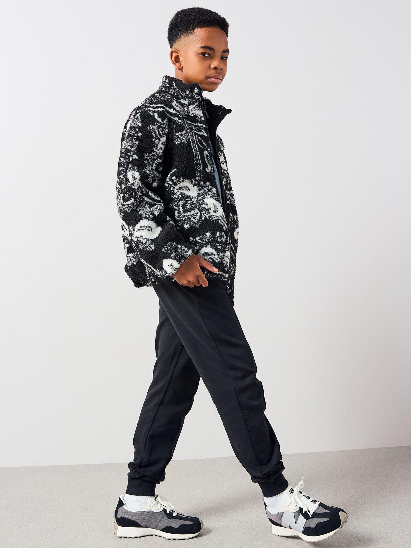 Image 5 of 5 of The Very Collection Boys Printed Borg Jacket - Multi