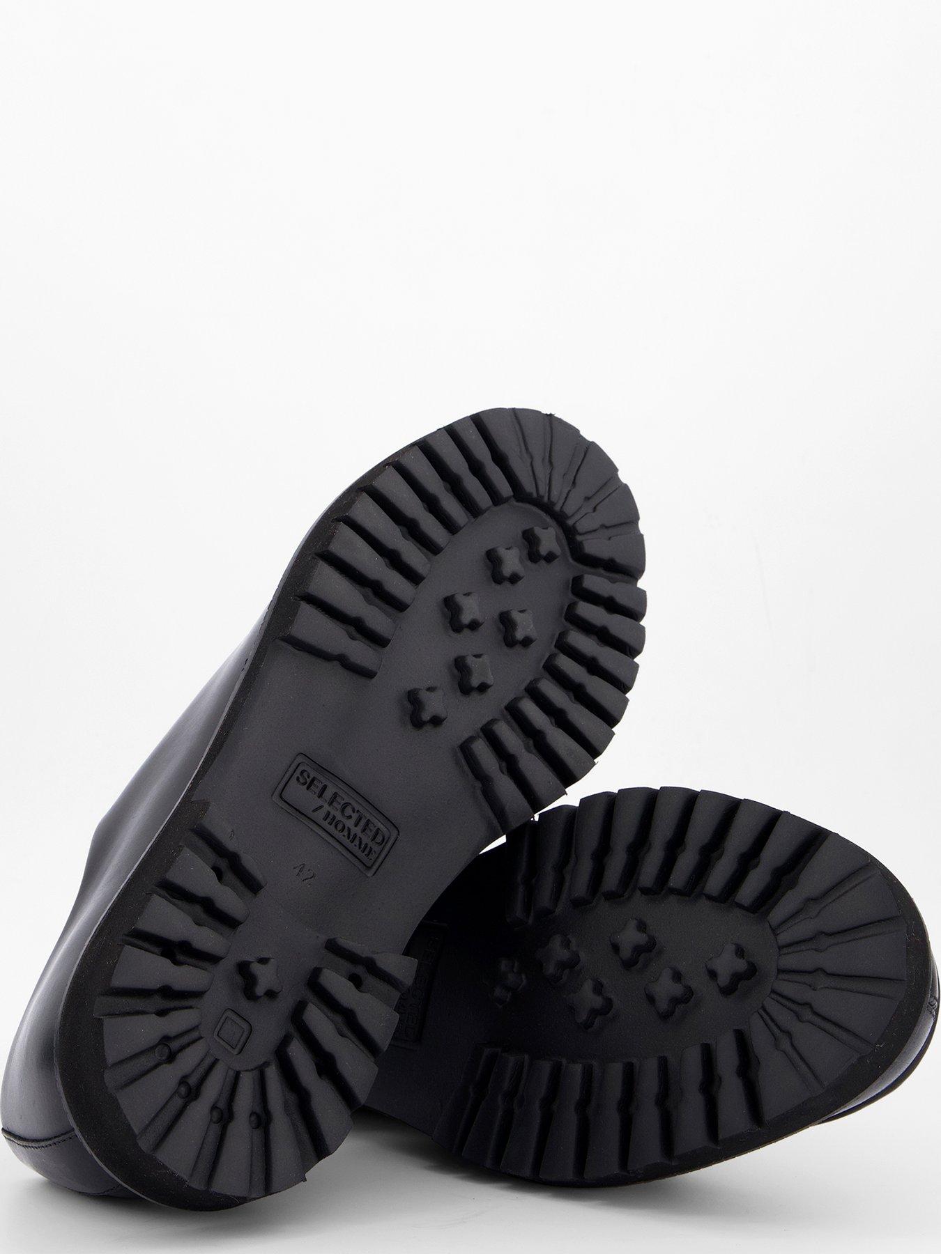 Image 4 of 6 of Selected Hector Leather Mocassin Formal Shoe - Black