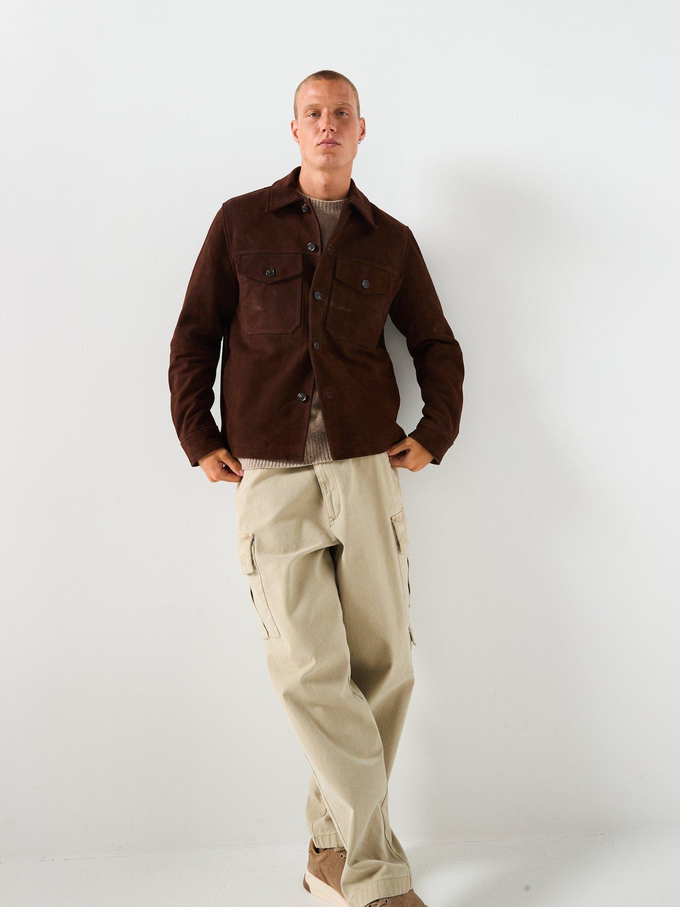 Image 3 of 6 of Selected Thom Suede Over Shirt - Brown