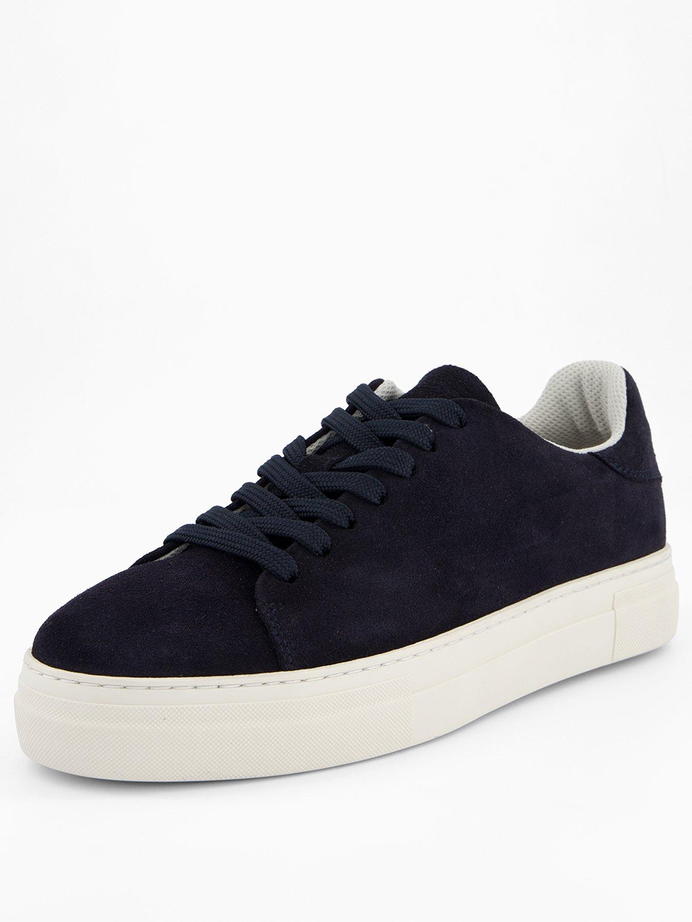Selected Homme David Chunky Suede Cupsole Trainer Navy Very