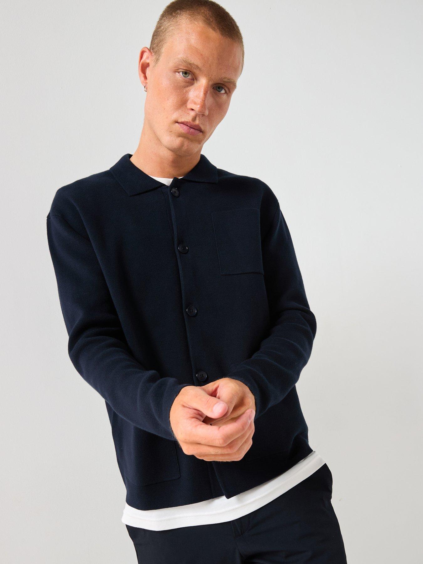 Image 6 of 6 of Selected Selected Mike Light Long Sleeve Relaxed Fit Knitted Cardigan