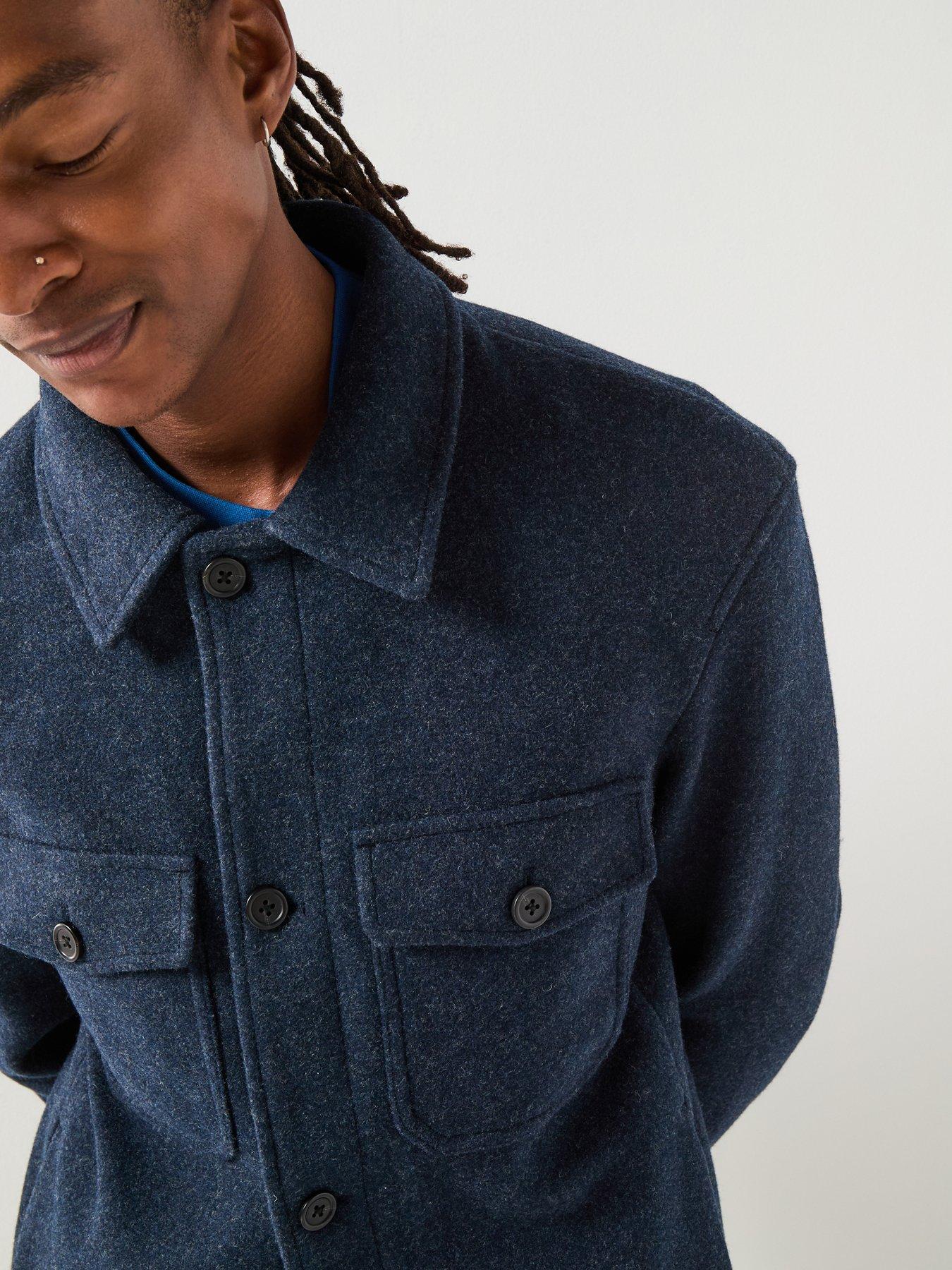 Image 4 of 6 of Selected Mitch Long Sleeve Over Shirt - Navy