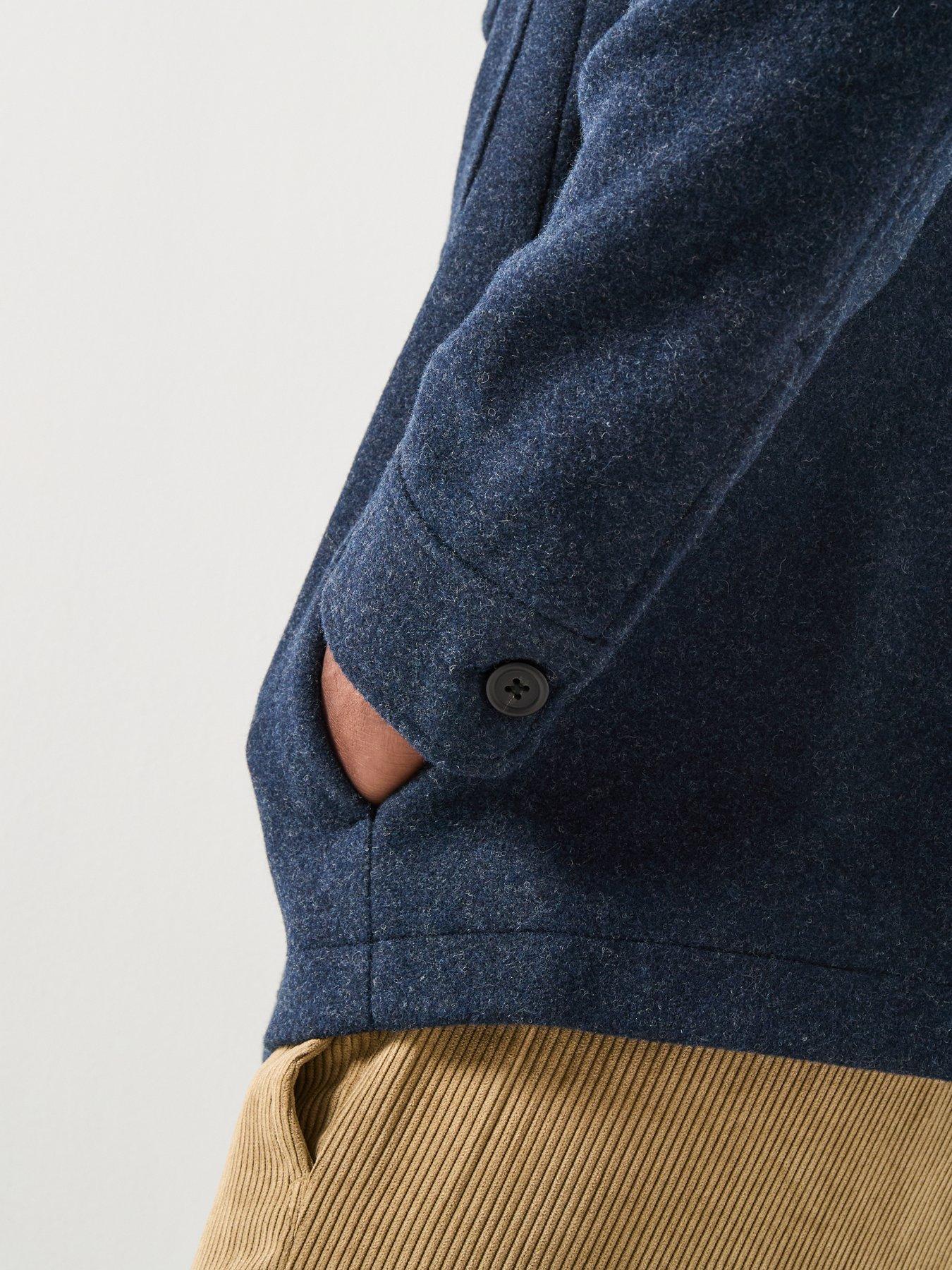 Image 5 of 6 of Selected Mitch Long Sleeve Over Shirt - Navy