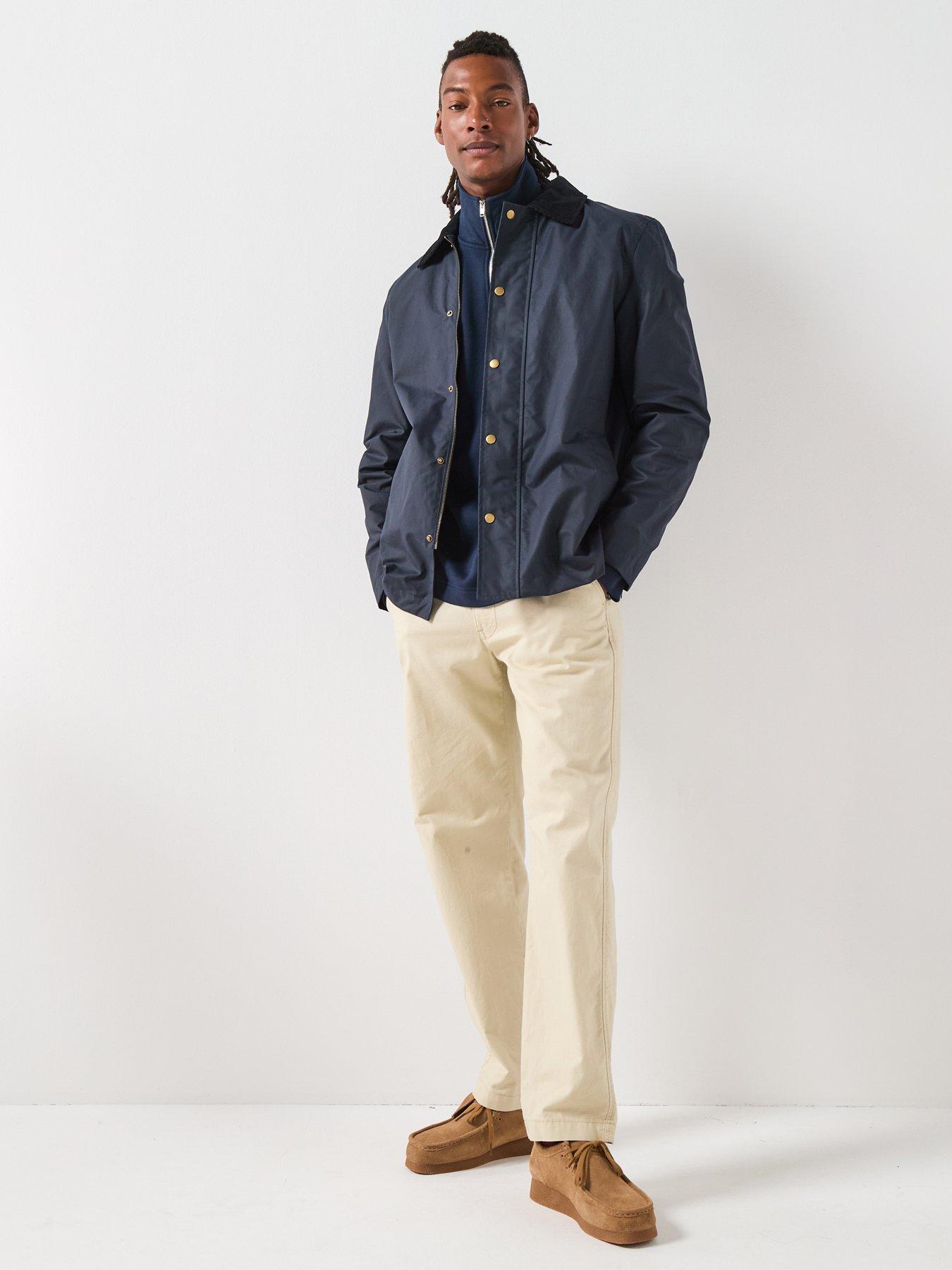 Image 3 of 6 of Selected Walter Waxed Cotton Jacket - Navy