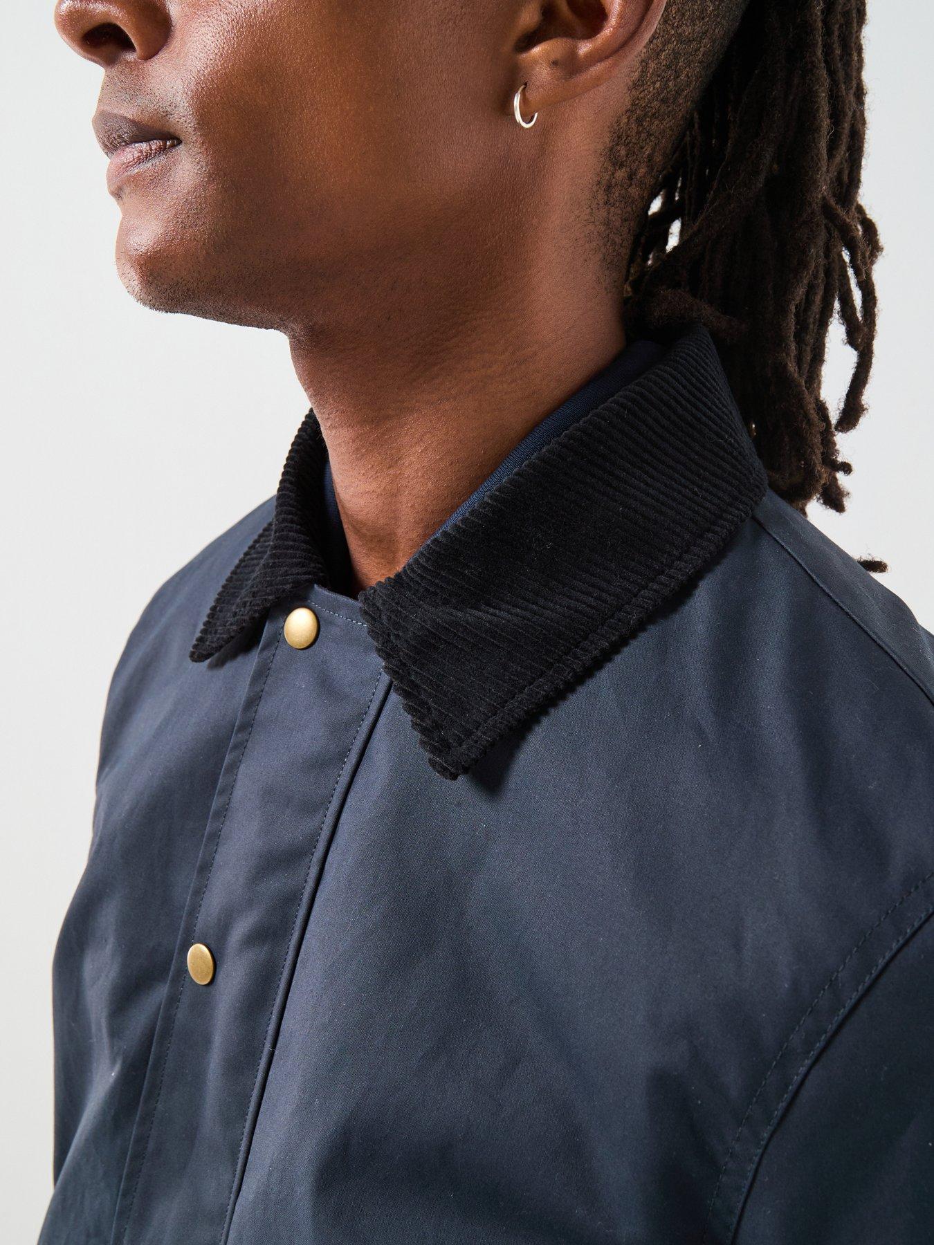 Image 5 of 6 of Selected Walter Waxed Cotton Jacket - Navy