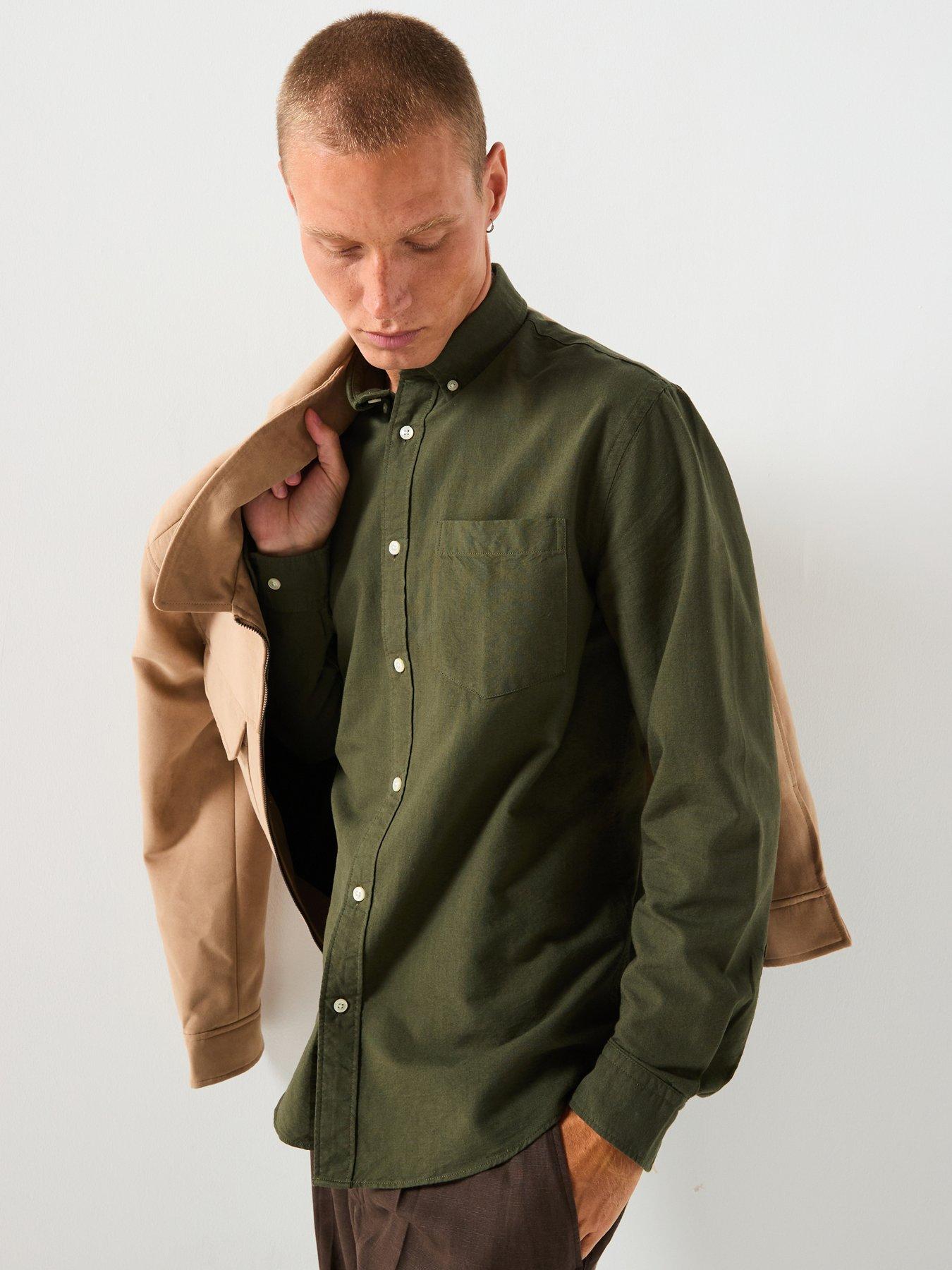 Image 1 of 6 of Selected Selected Grick Long Sleeve Oxford Shirt