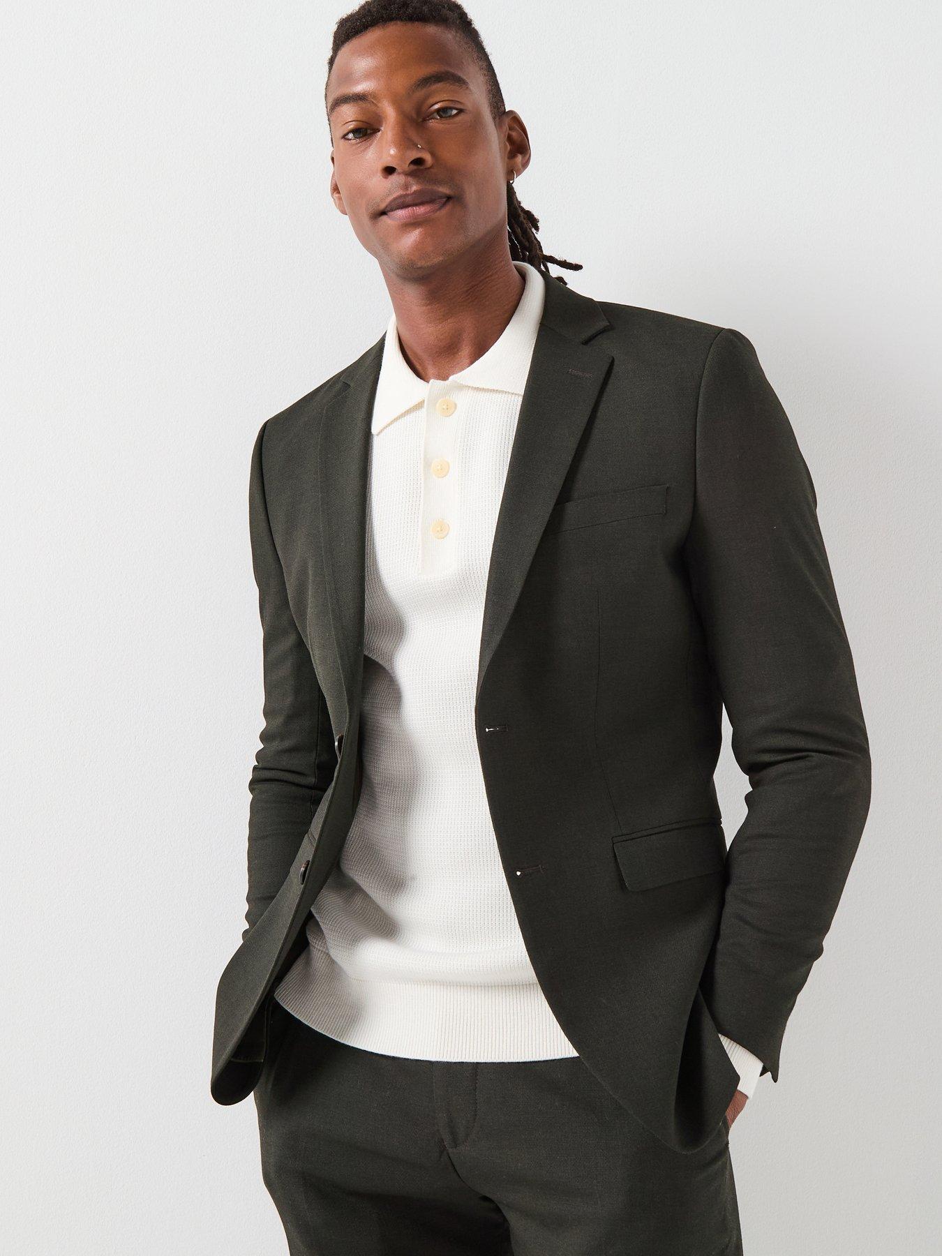 Selected Homme Neil Slim Fit Blazer Suit Jacket - Dark Green