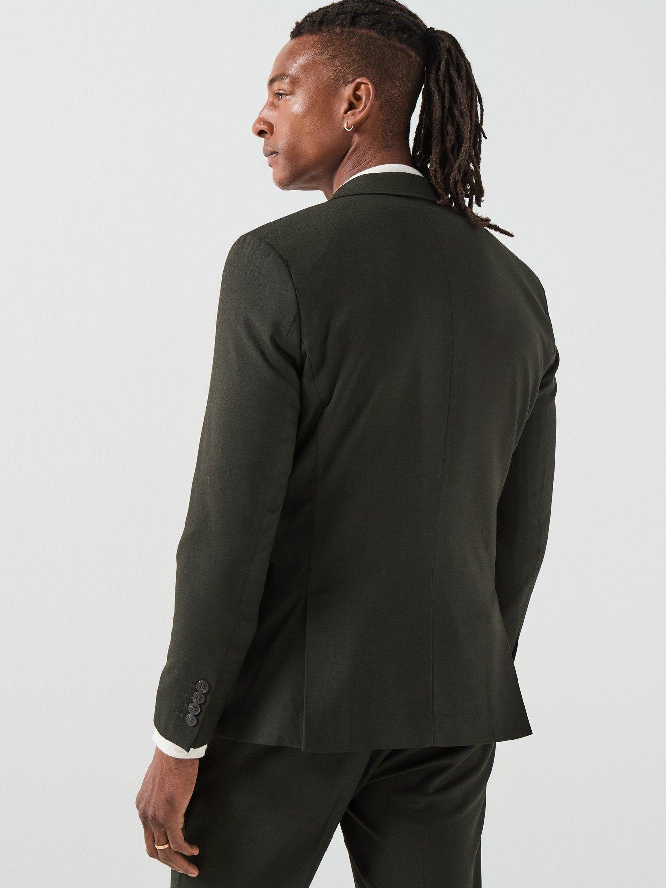Image 2 of 6 of Selected Neil Slim Fit Blazer Suit Jacket - Dark Green