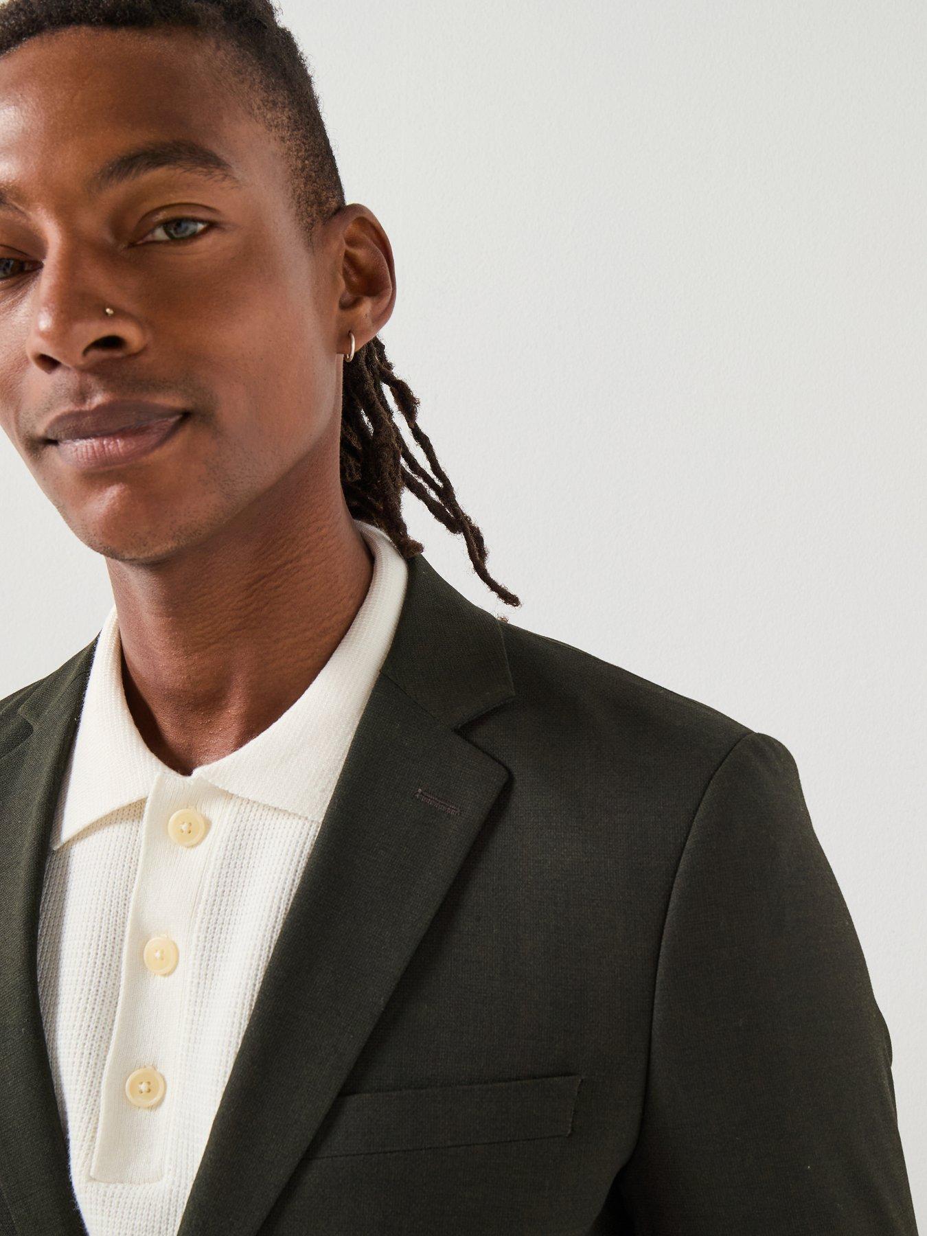 Image 4 of 6 of Selected Neil Slim Fit Blazer Suit Jacket - Dark Green