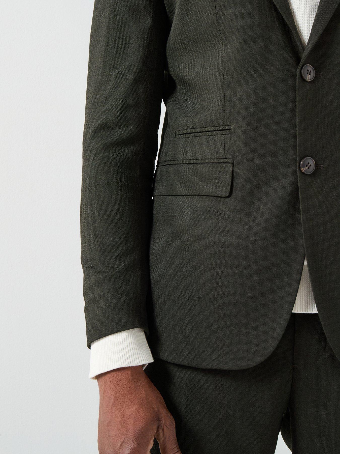 Image 5 of 6 of Selected Neil Slim Fit Blazer Suit Jacket - Dark Green
