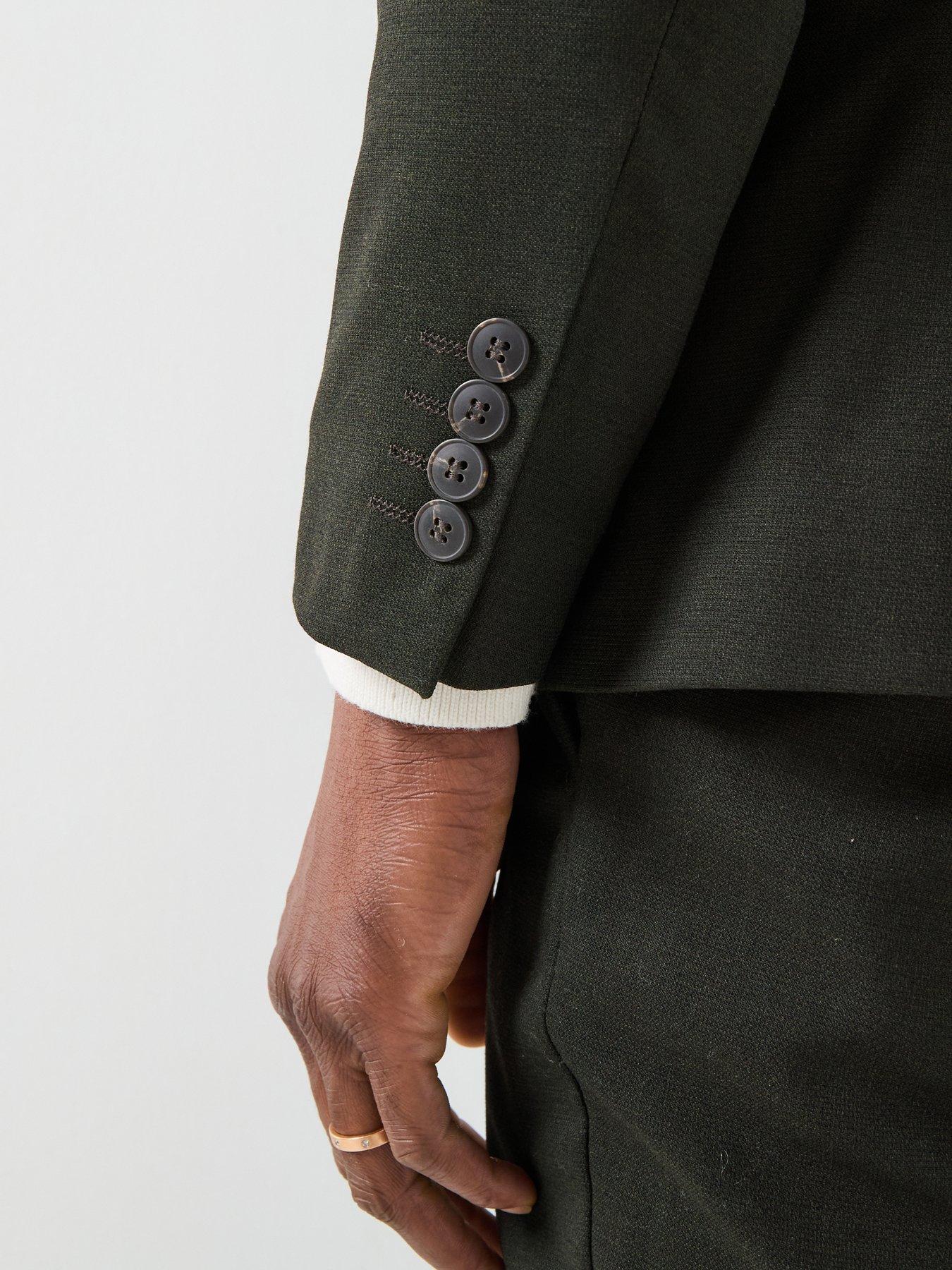 Image 6 of 6 of Selected Neil Slim Fit Blazer Suit Jacket - Dark Green