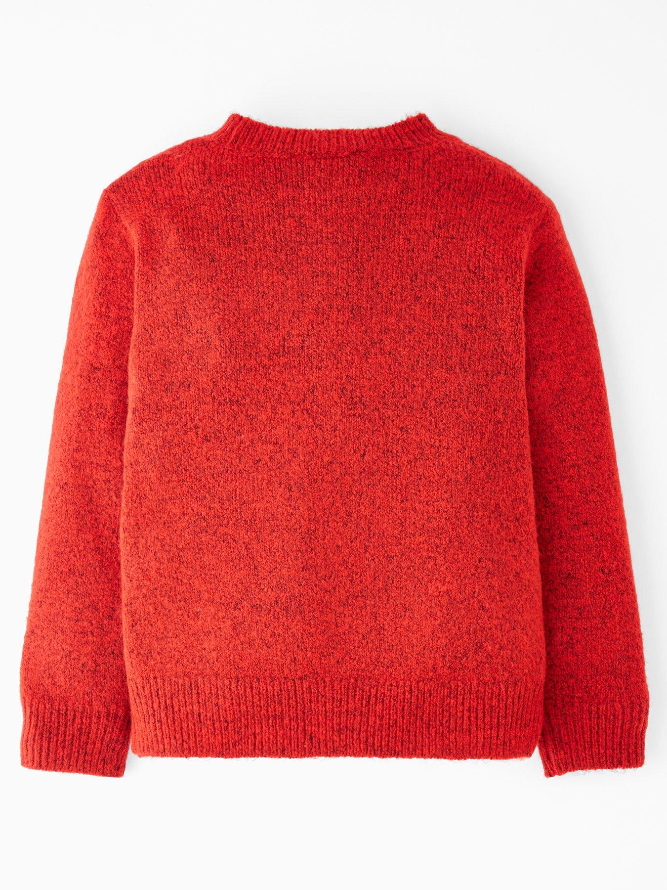 Image 2 of 5 of The Very Collection Boys Christmas Character Knitted Jumper - Red