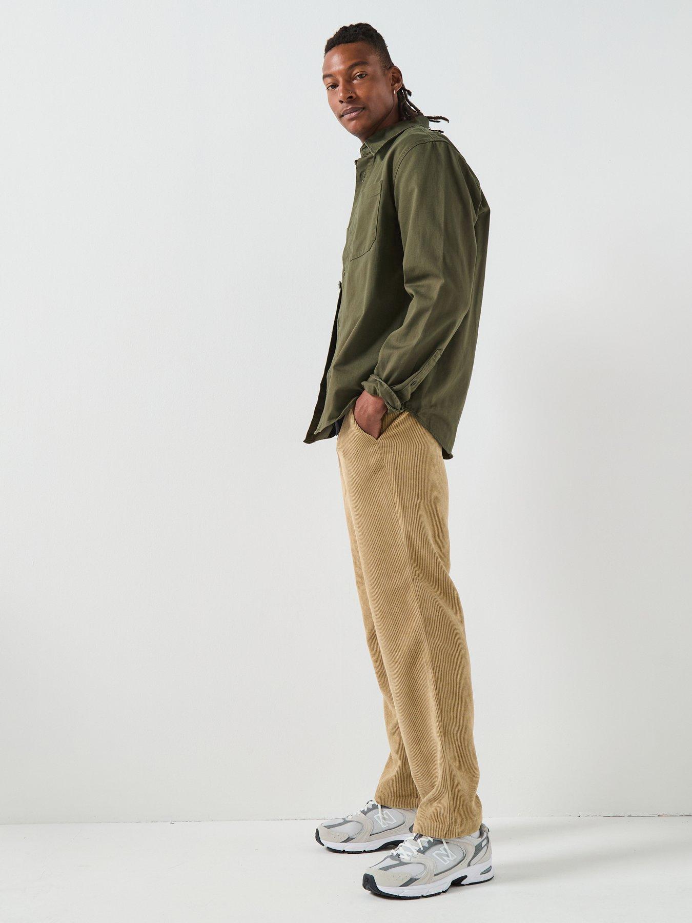 Image 3 of 6 of Selected Travis Twill Over Shirt - Dark Green