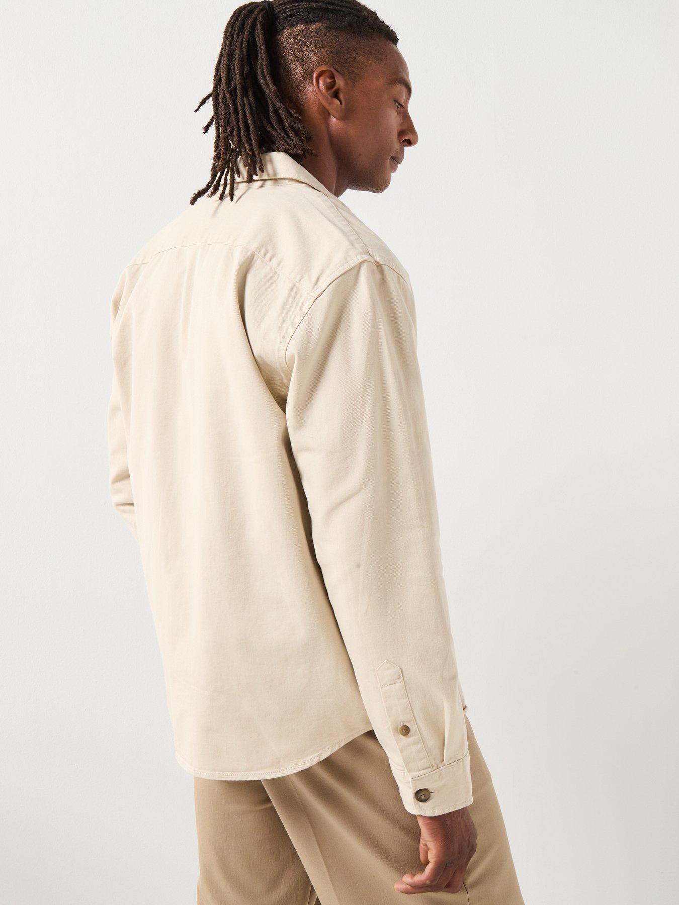 Image 2 of 6 of Selected Travis Twill Plain Over Shirt - Beige
