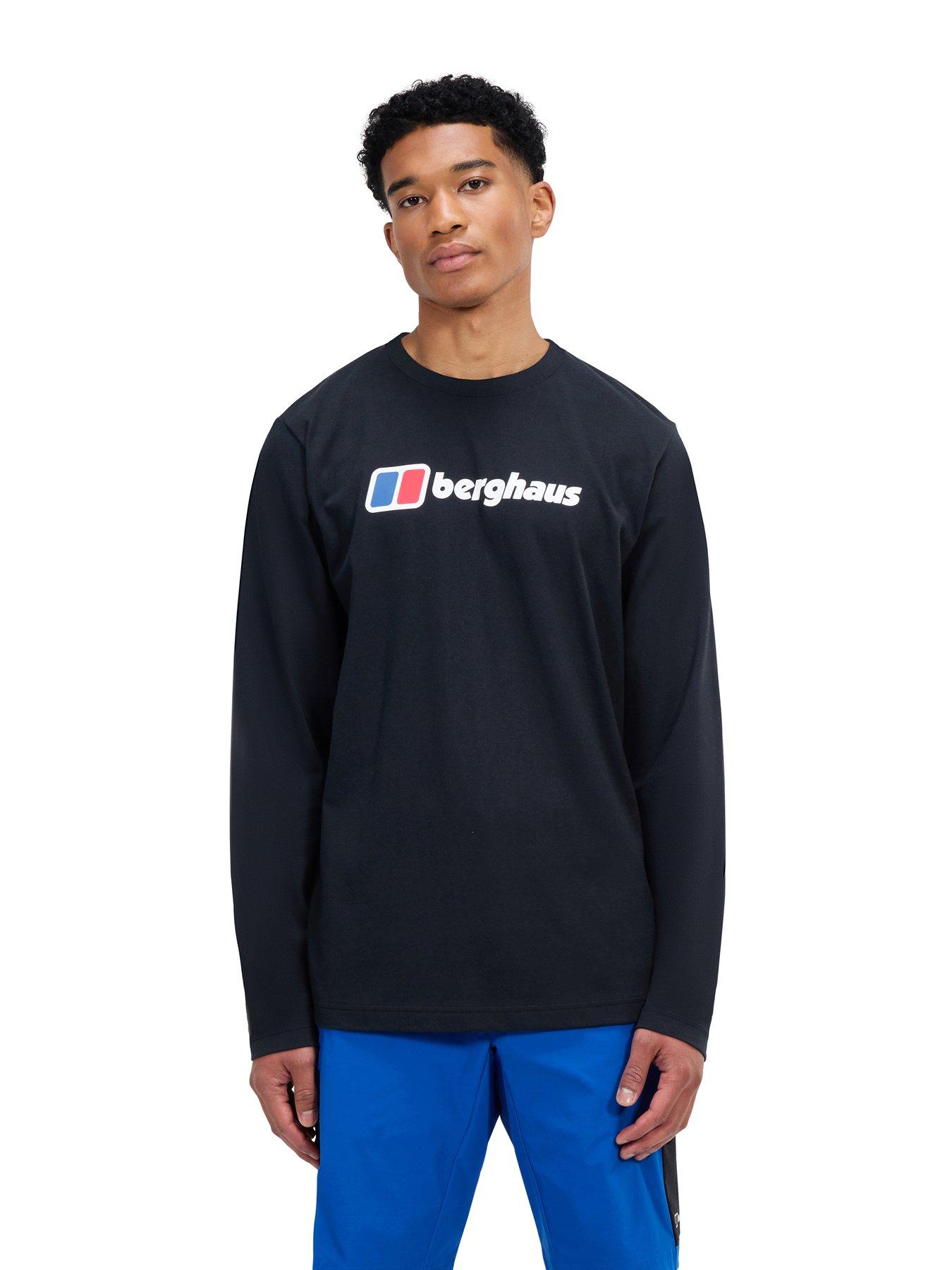Berghaus Mens Berghaus Big Logo Long Sleeve Tee - Black