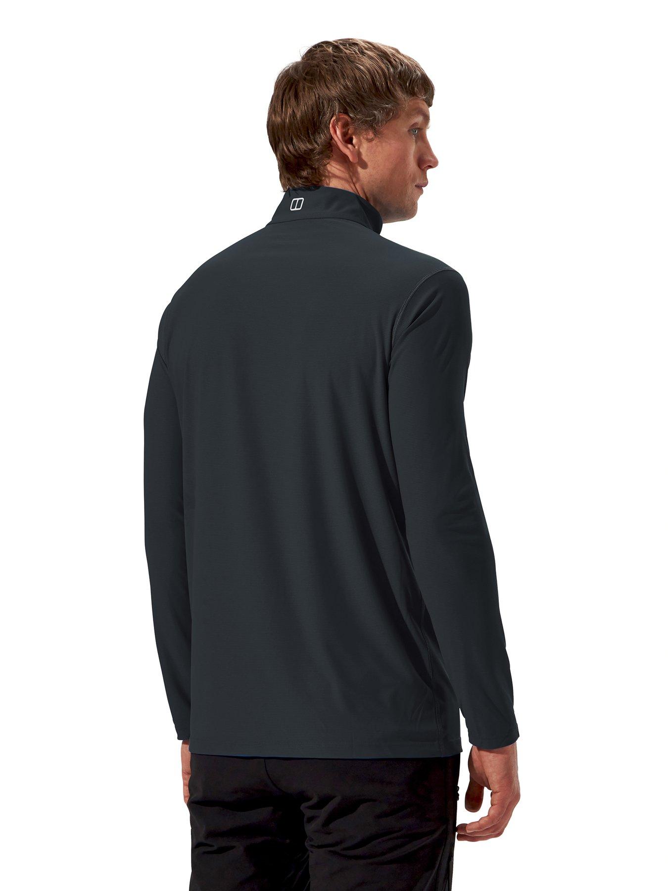 Image 2 of 6 of Berghaus Mens 24/7 Tech Tee Long Sleeve Half Zip - Black