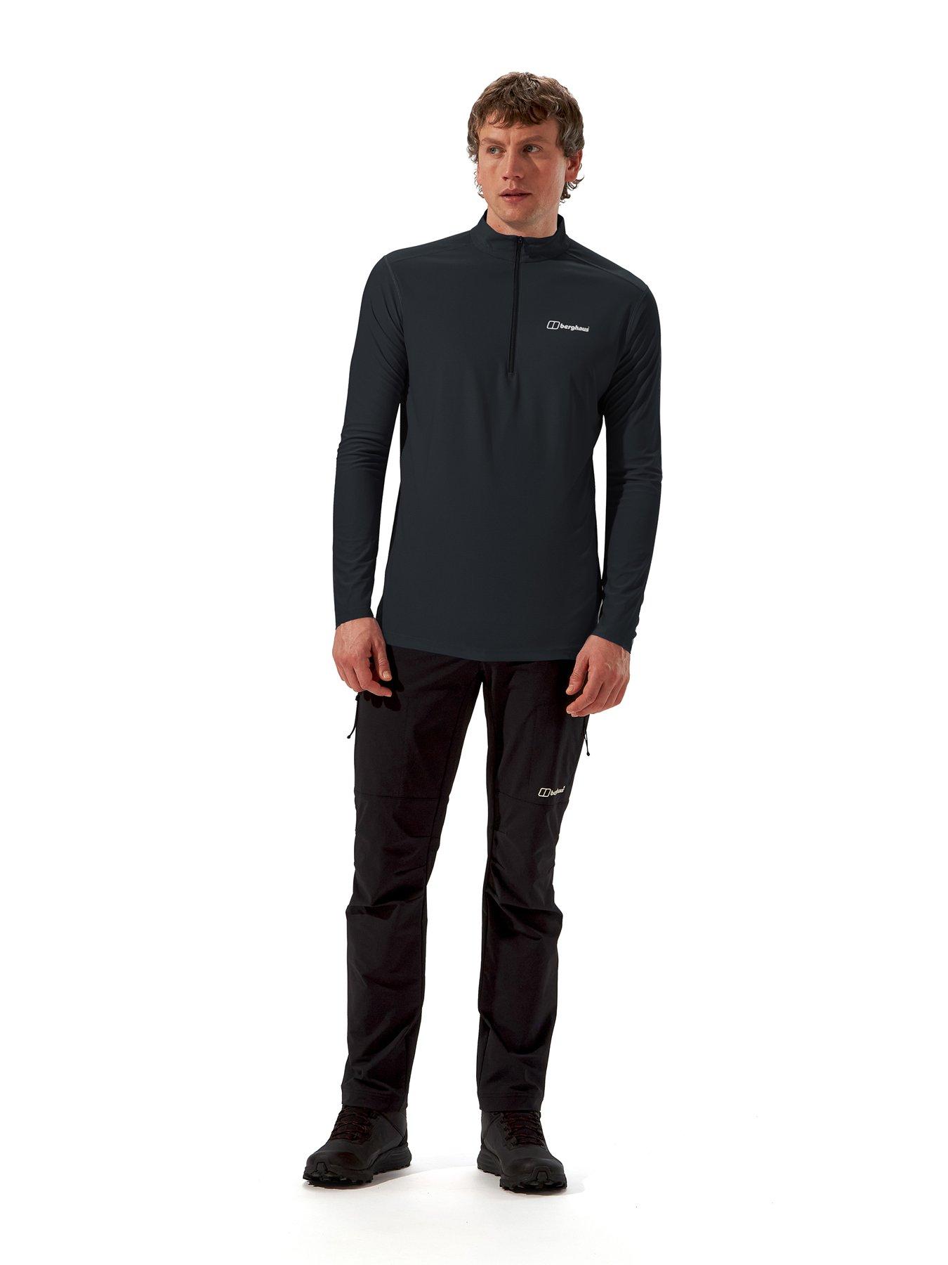 Image 3 of 6 of Berghaus Mens 24/7 Tech Tee Long Sleeve Half Zip - Black