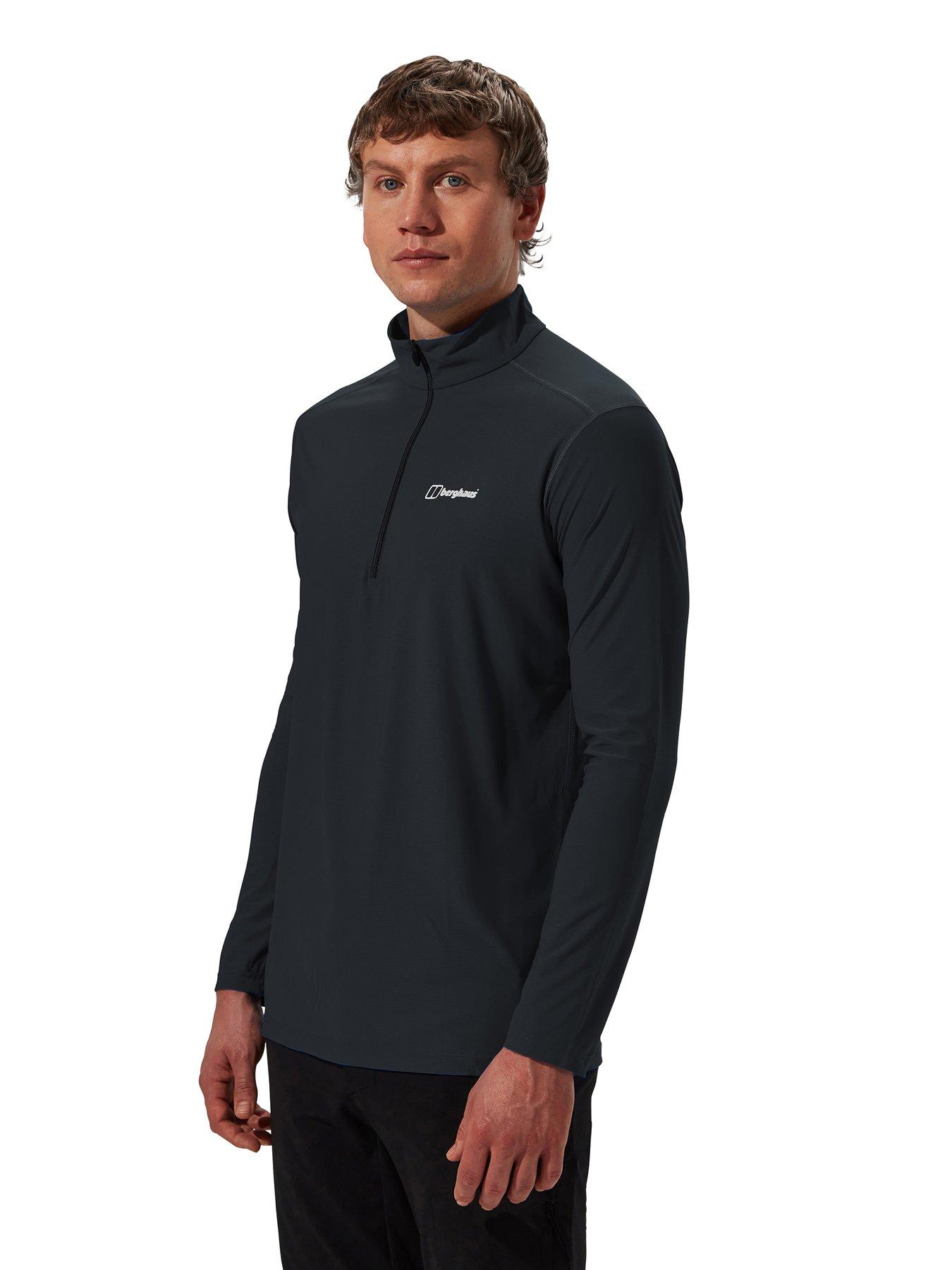 Image 4 of 6 of Berghaus Mens 24/7 Tech Tee Long Sleeve Half Zip - Black