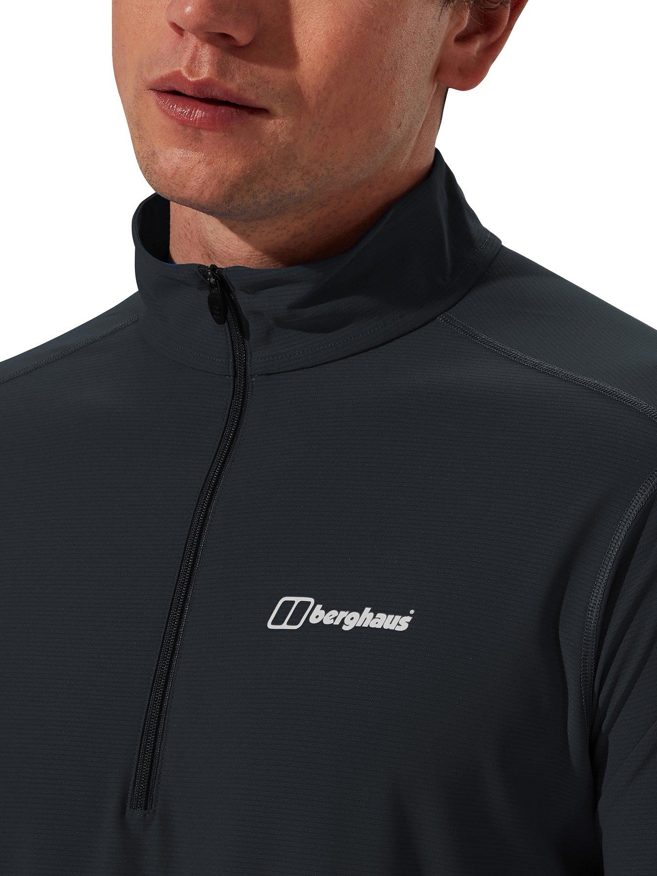 Image 6 of 6 of Berghaus Mens 24/7 Tech Tee Long Sleeve Half Zip - Black