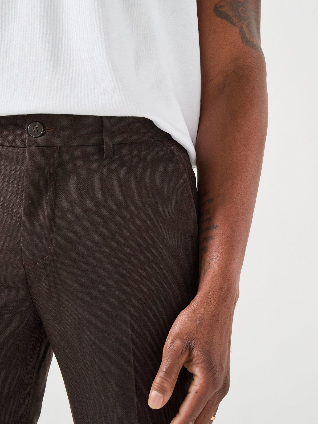 Image 4 of 6 of Selected Neil Slim Fit Suit Trousers - Brown