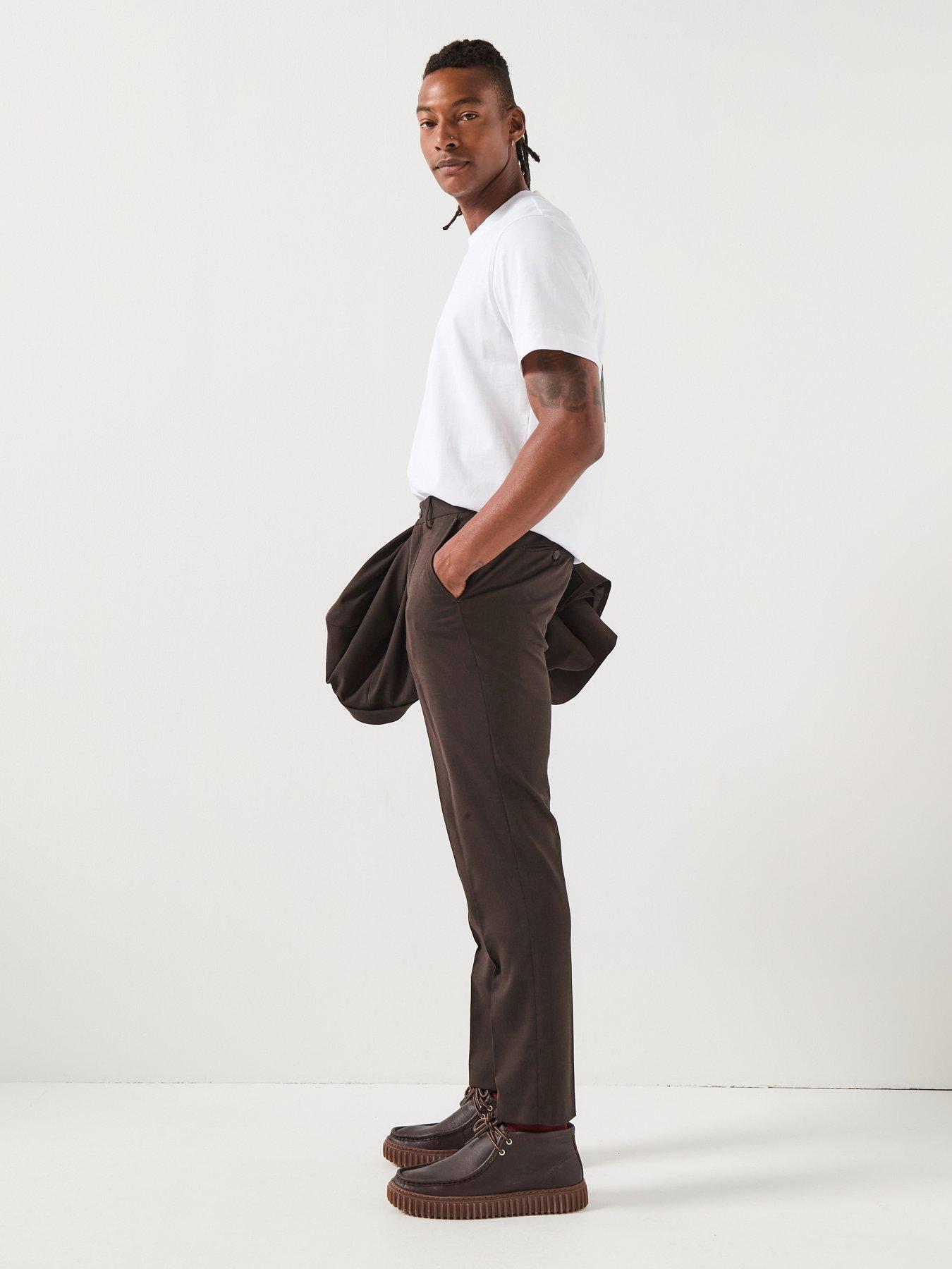 Image 6 of 6 of Selected Neil Slim Fit Suit Trousers - Brown