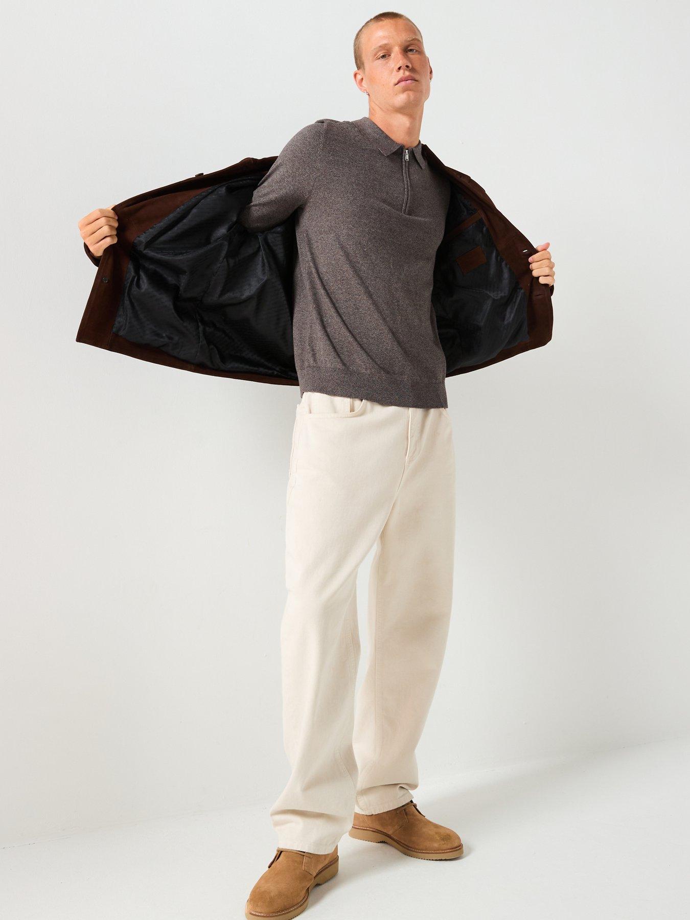 Image 3 of 5 of Selected Selected Berg Long Sleeve Half Zip Knitted Polo Shirt