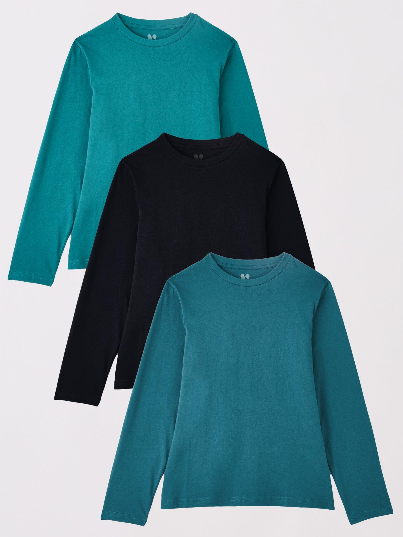 The Very Collection Boys Long Sleeve 3 Pack Tshirts - Multi