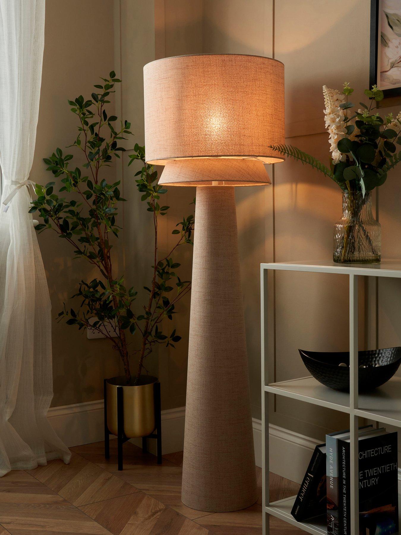 undefined Linen  Floor Lamp
