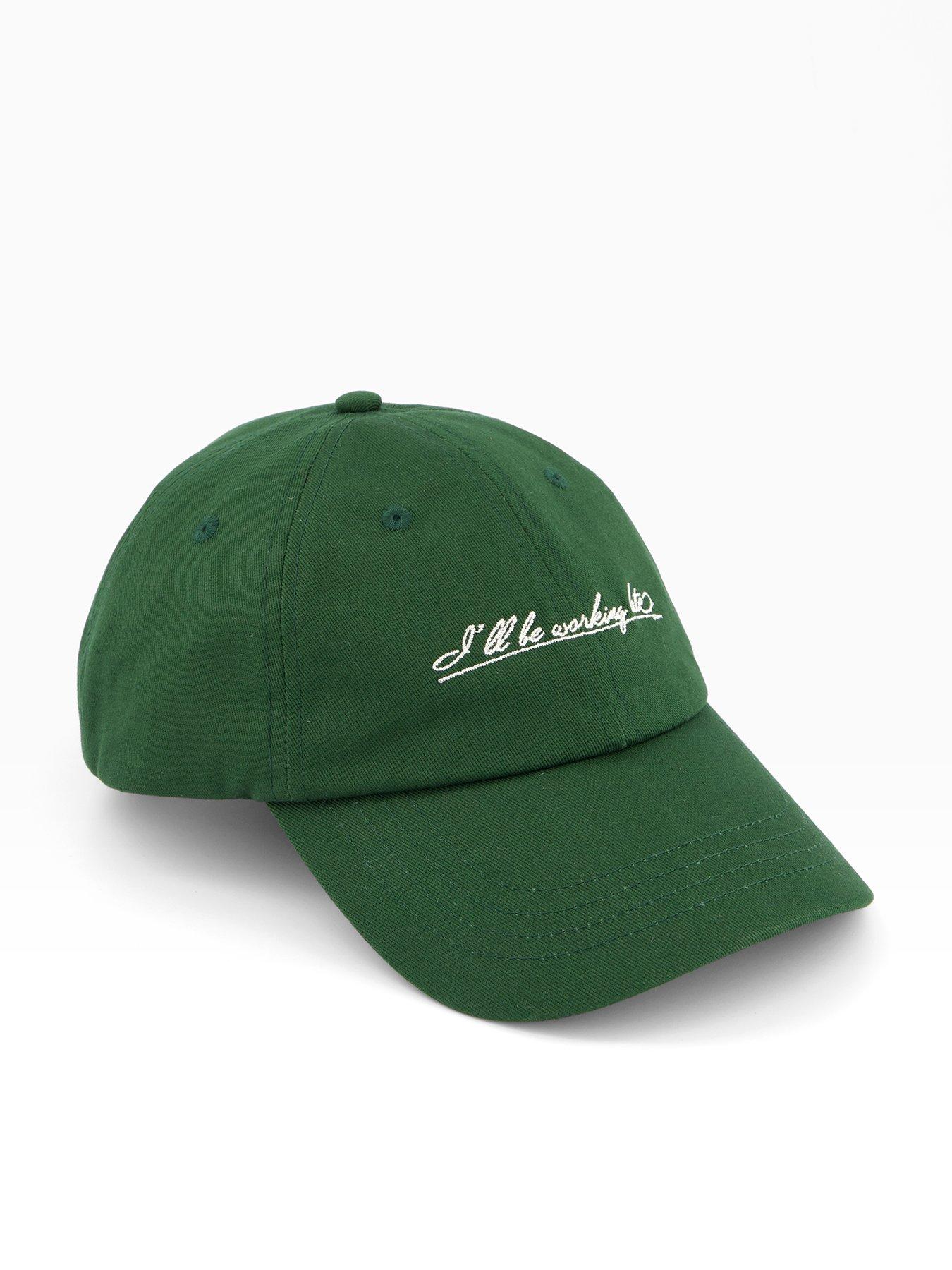 Selected Homme Winston Slogan Cap - Dark Green