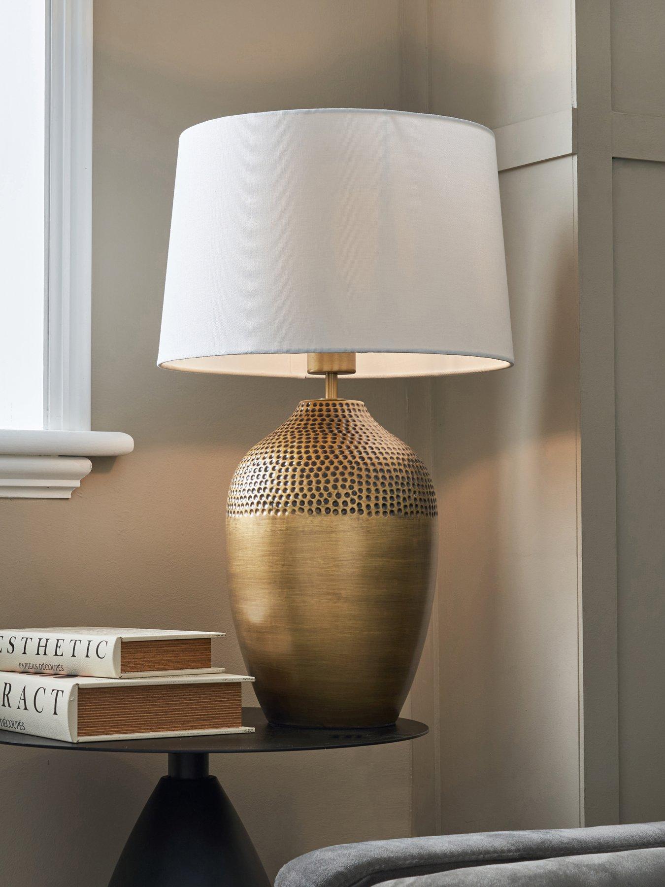 Very Home Hammered Ceramic Table Lamp