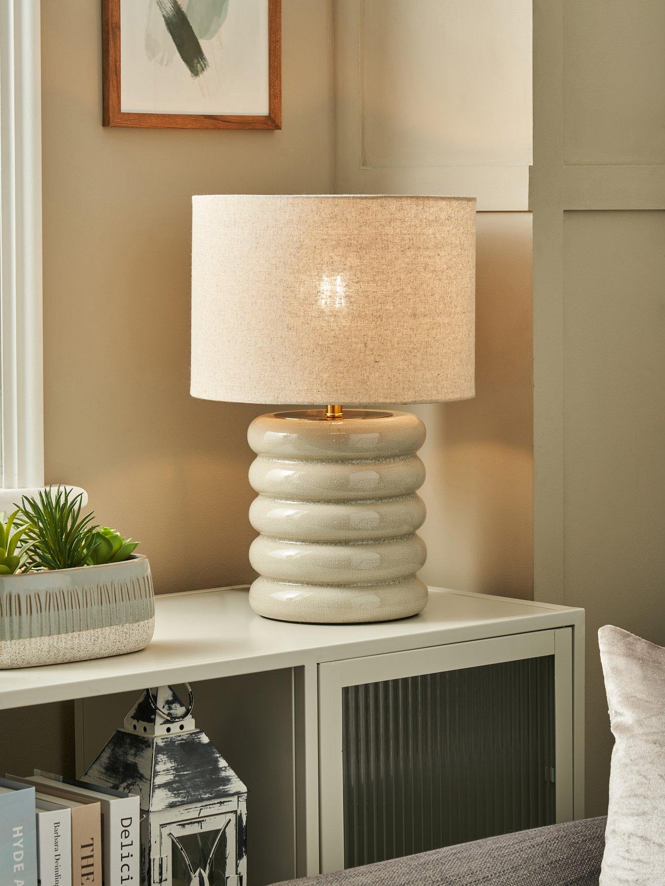 The Very Collection Flump Crackle Glaze Ceramic Table Lamp