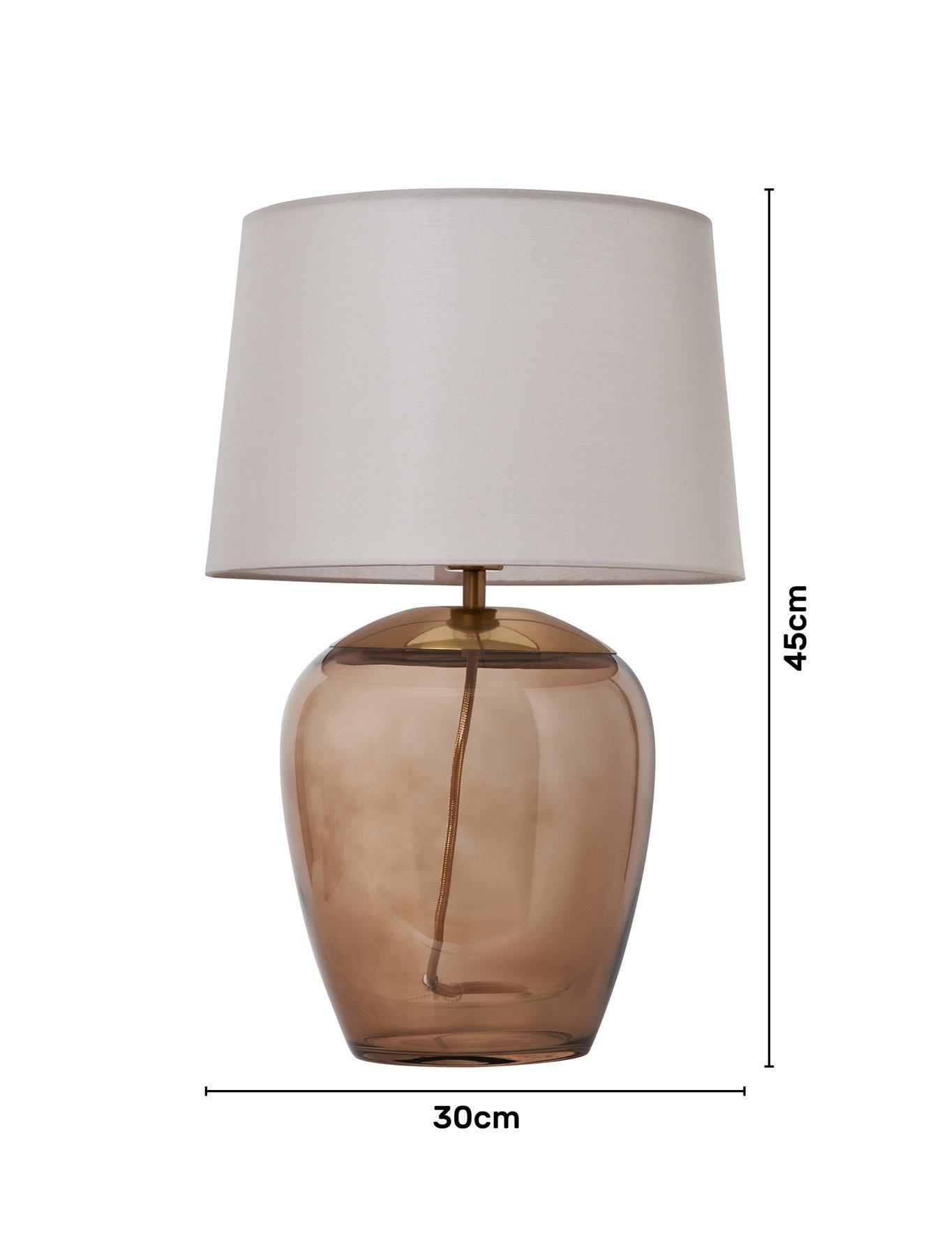 Image 5 of 6 of The Very Collection Smoked Glass Table Lamp