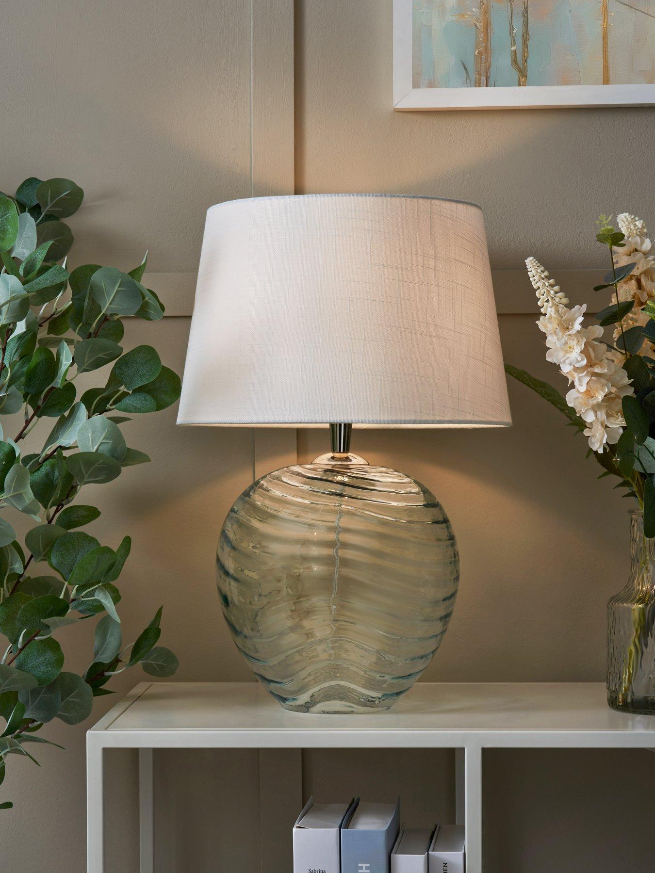 Very Home Ripple Glass Table Lamp