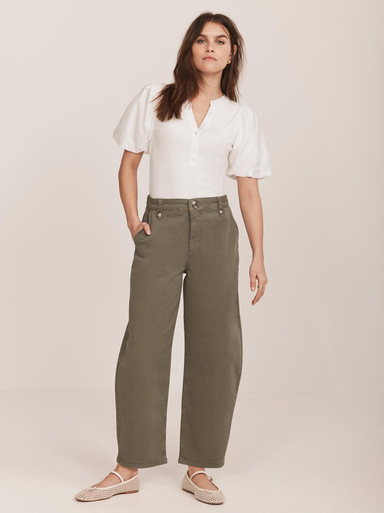 undefined Ivory Puff Henley Top - White