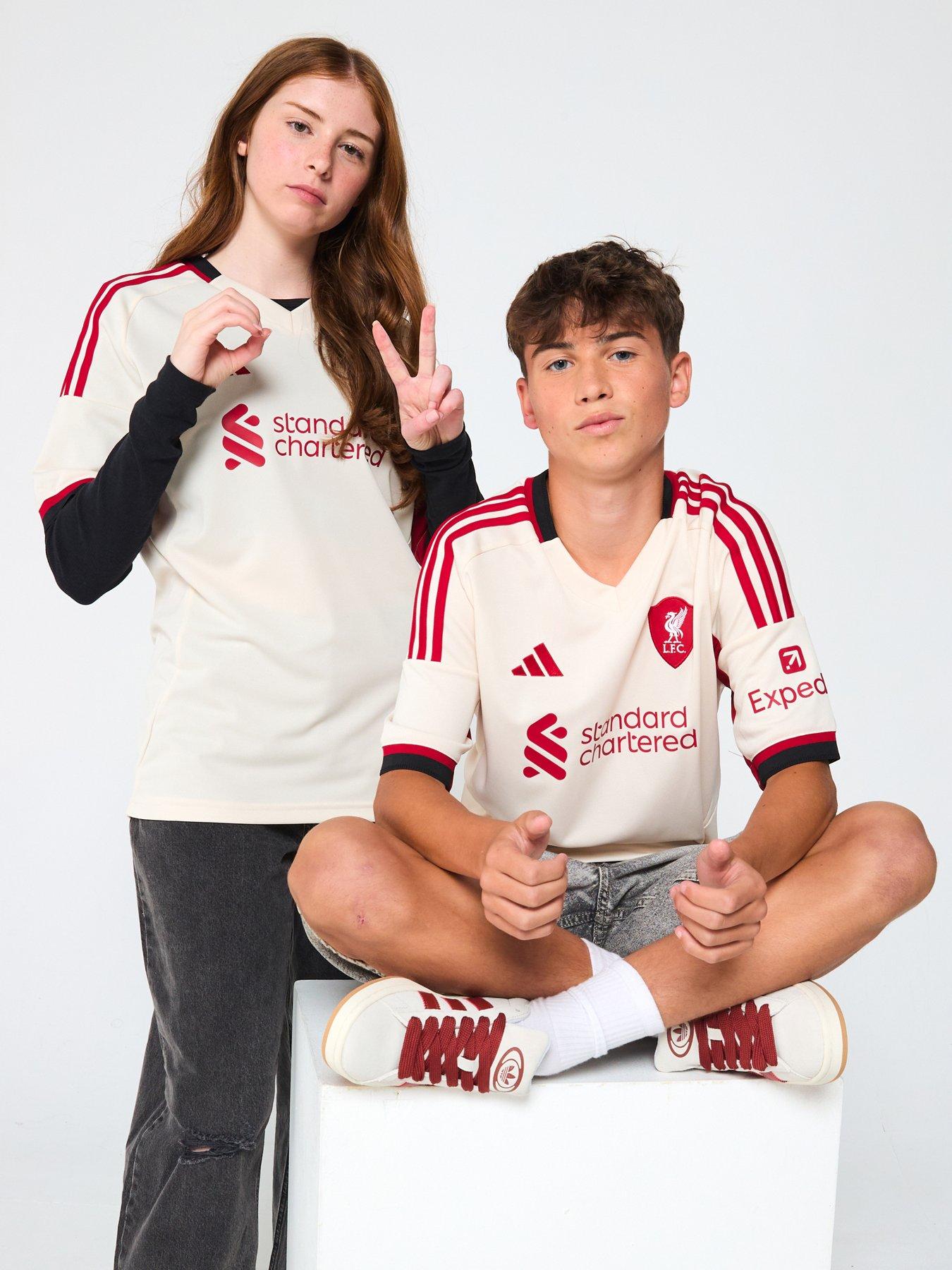 adidas Liverpool Junior 25/26 Away Stadium Replica Shirt - Cream