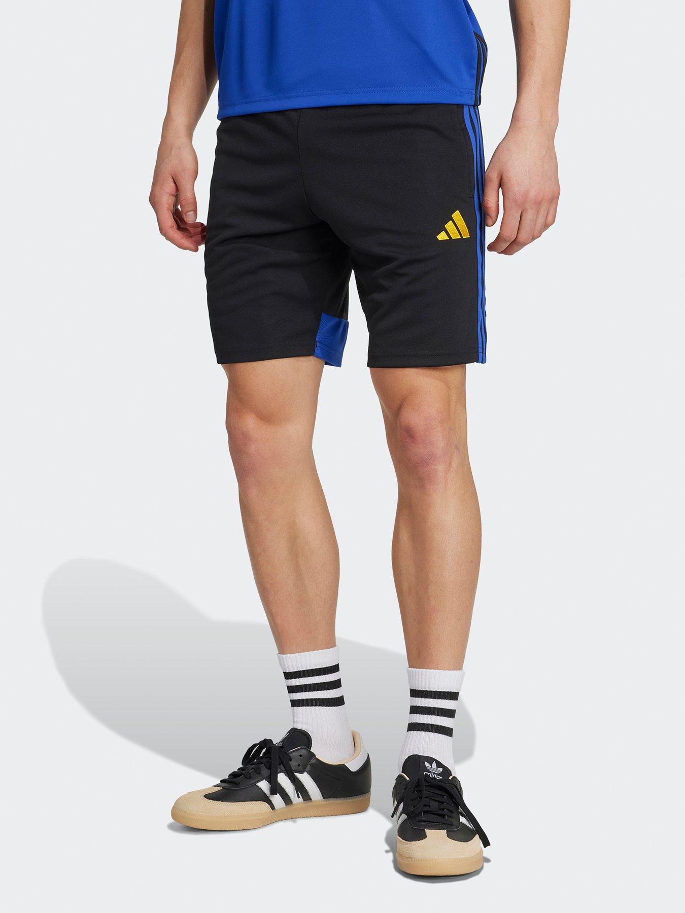 undefined Mens Tiro Essentials Short - Black/Blue