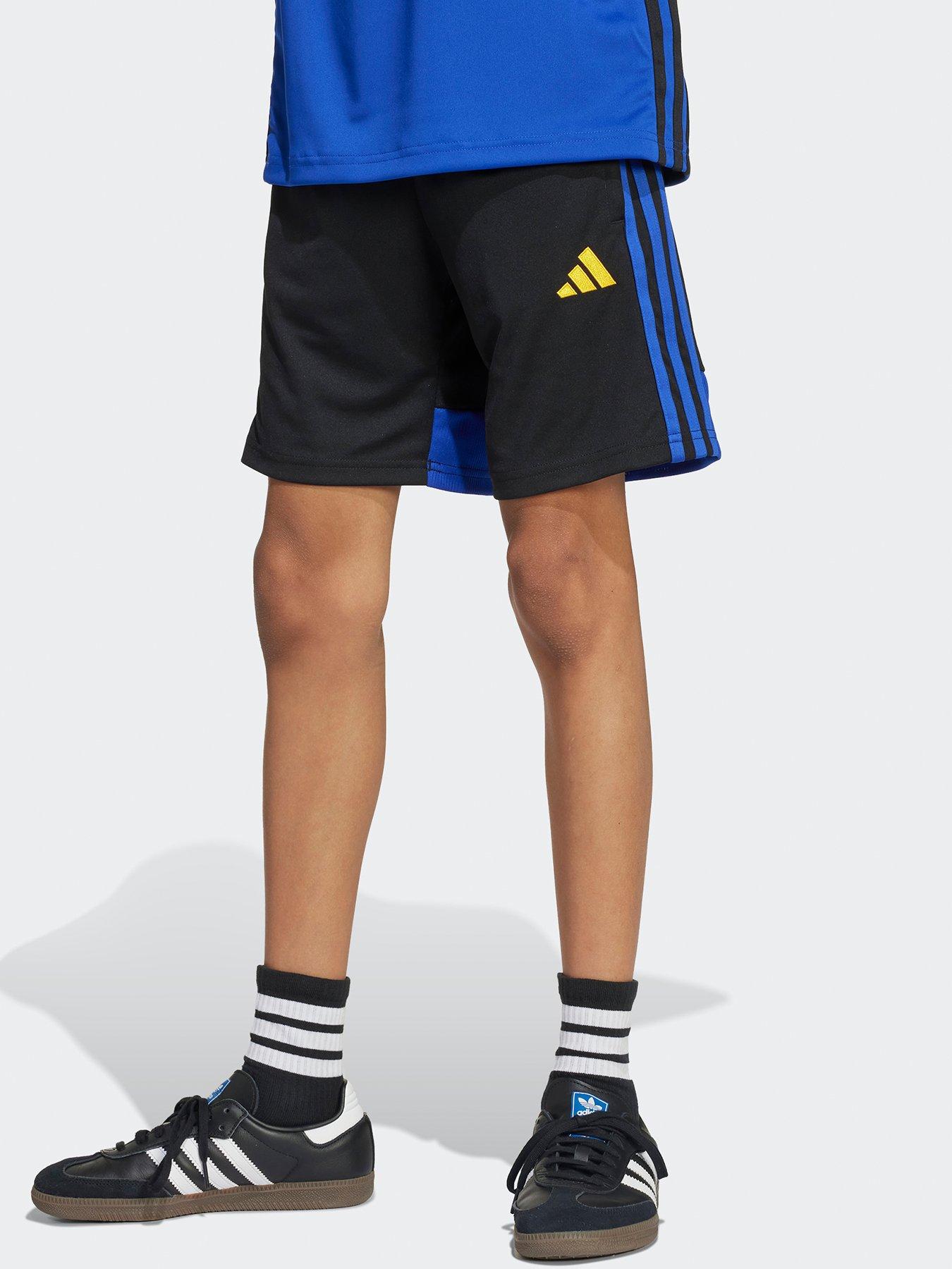 undefined Junior Tiro Essentials Woven Shorts - Black/Blue