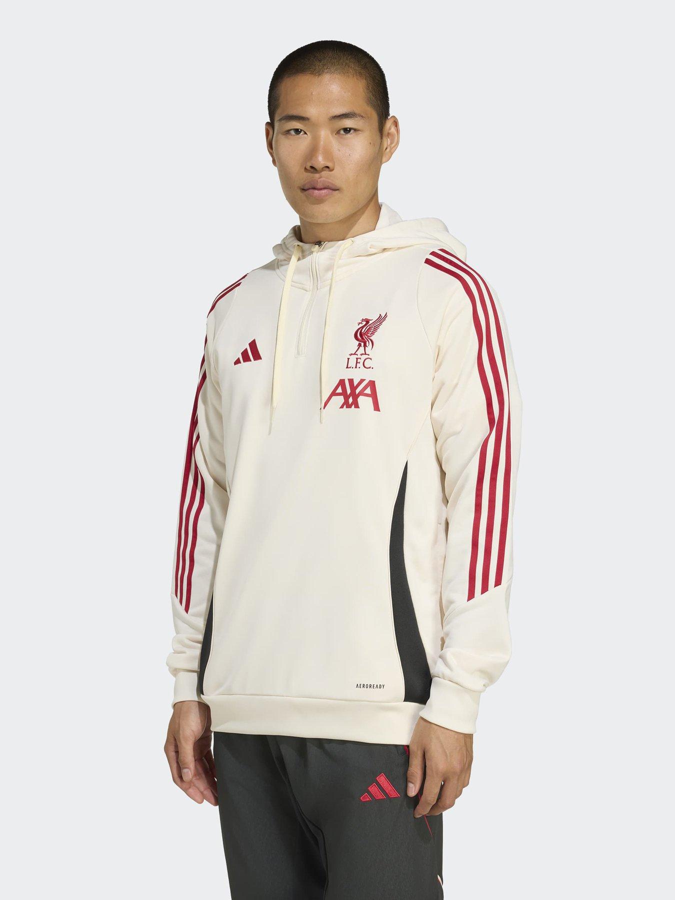 adidas Mens Liverpool Training Hoody White Very