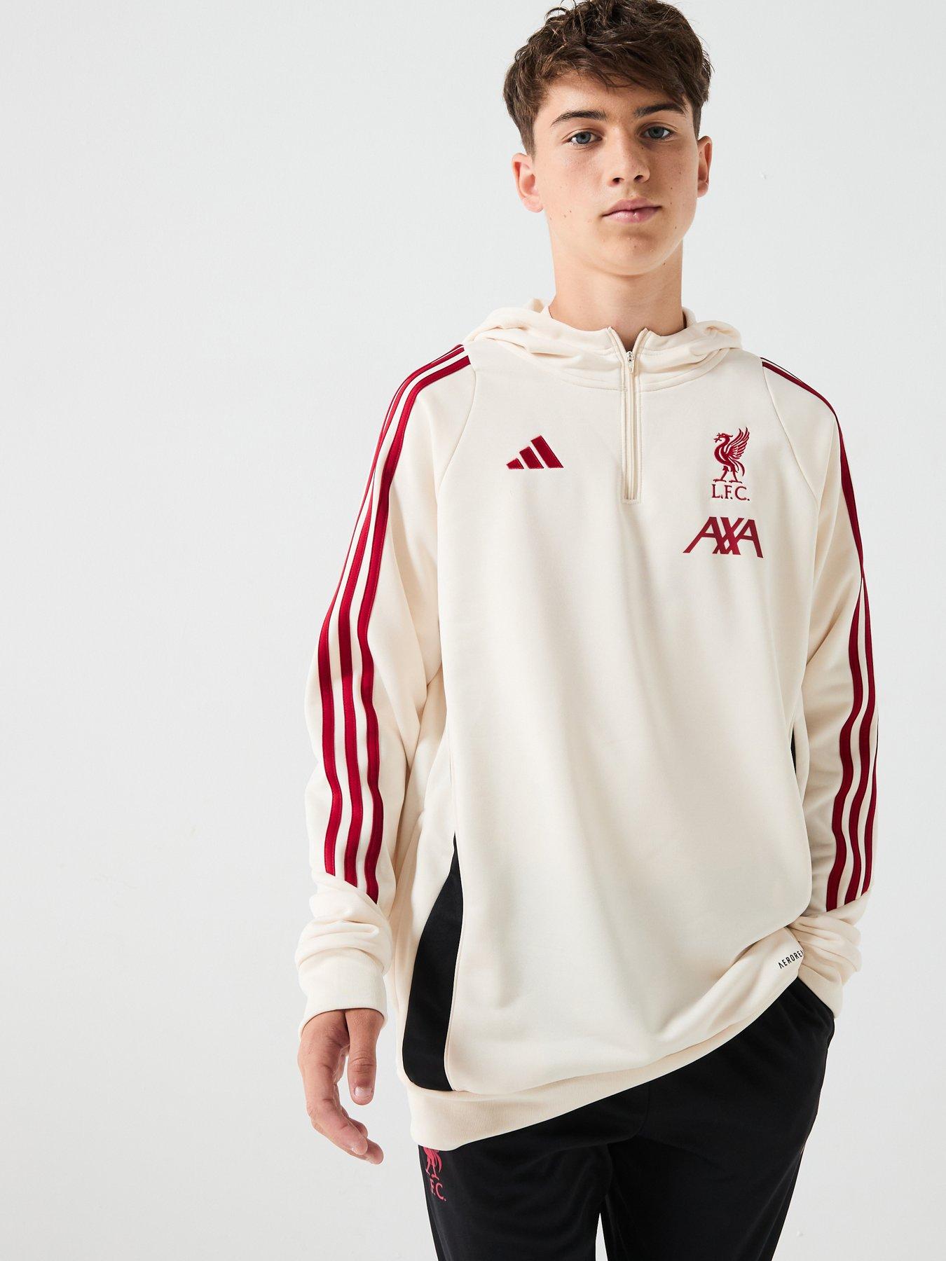 adidas Junior Liverpool Training Hoody - White