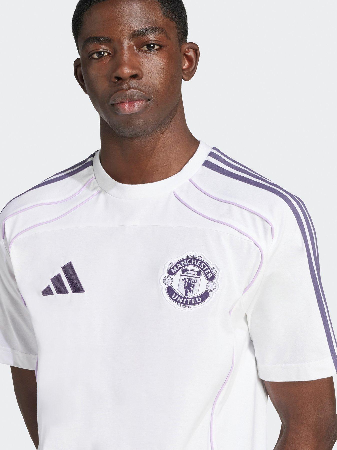Image 4 of 5 of adidas Mens Manchester United Urban Purist Tee - White