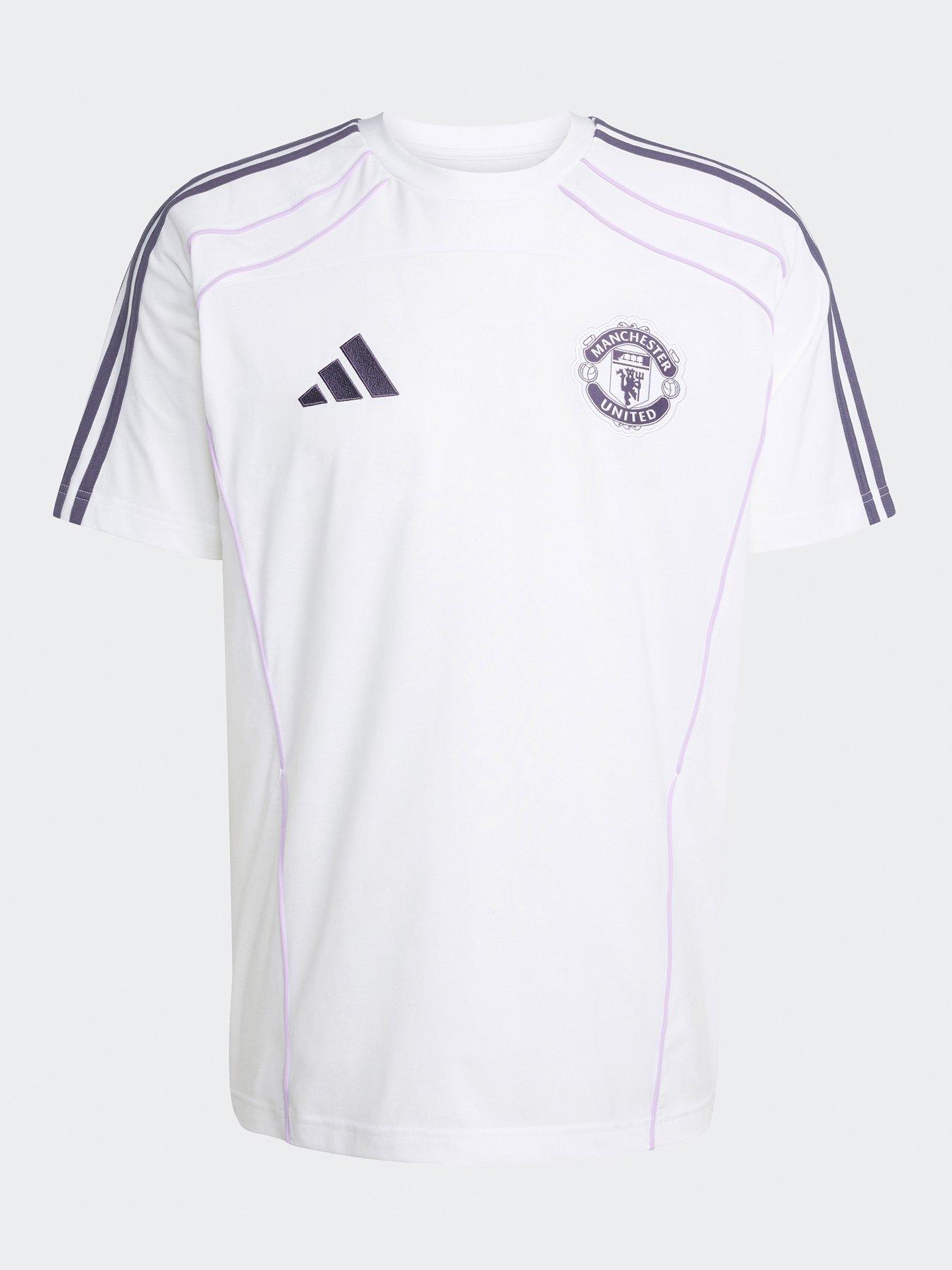 Image 5 of 5 of adidas Mens Manchester United Urban Purist Tee - White