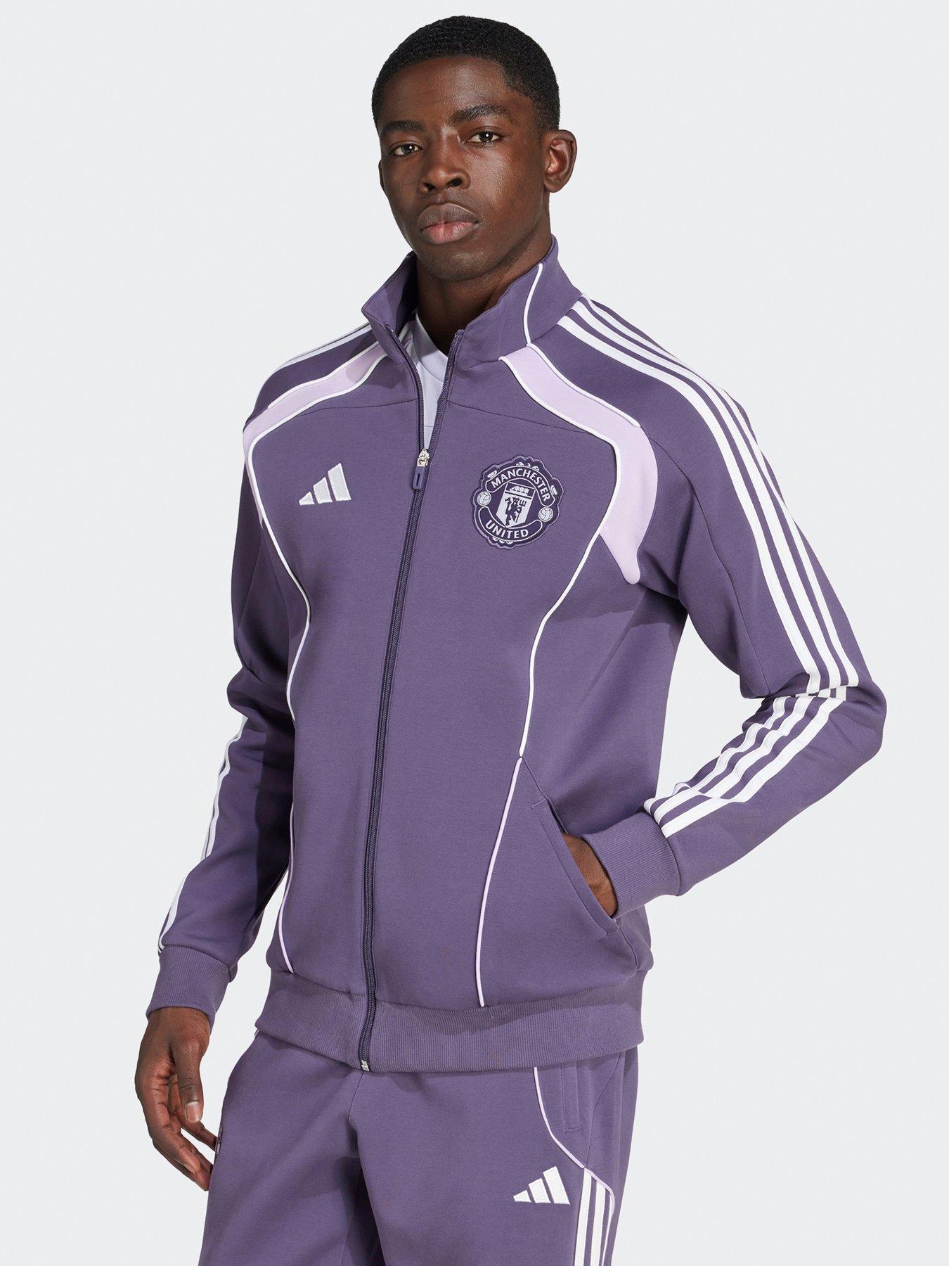 adidas Mens Manchester United Urban Purist Track Top Purple Very