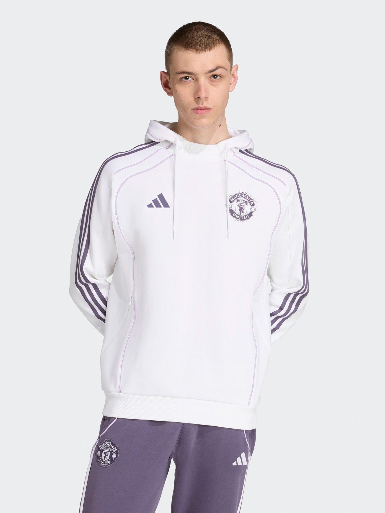 undefined Mens Manchester United Urban Purist Hoody - White