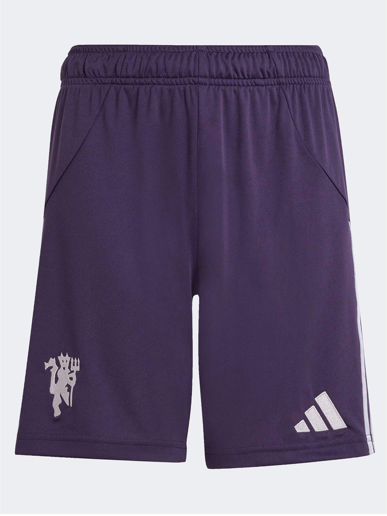 Adidas Manchester United Junior 25/26 Away Stadium Shorts - Purple