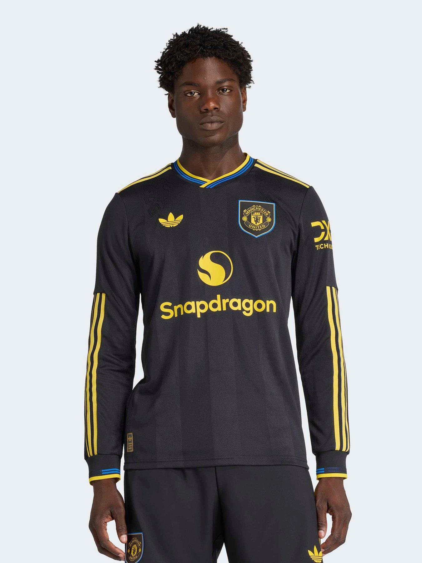 undefined Manchester United Mens Authentic Long Sleeve 25/26 Third Replica Shirt - Bla