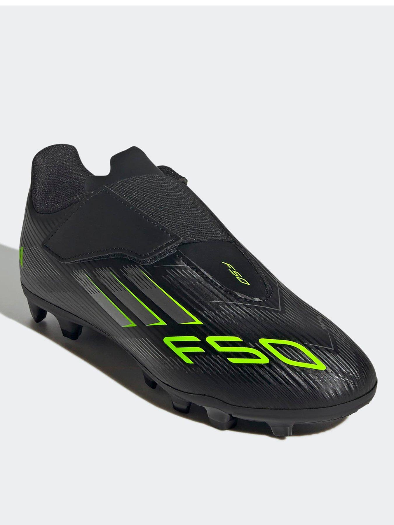 Image 2 of 6 of adidas Junior F50 Club Velcro Astro Firm Ground Football Boots - Black