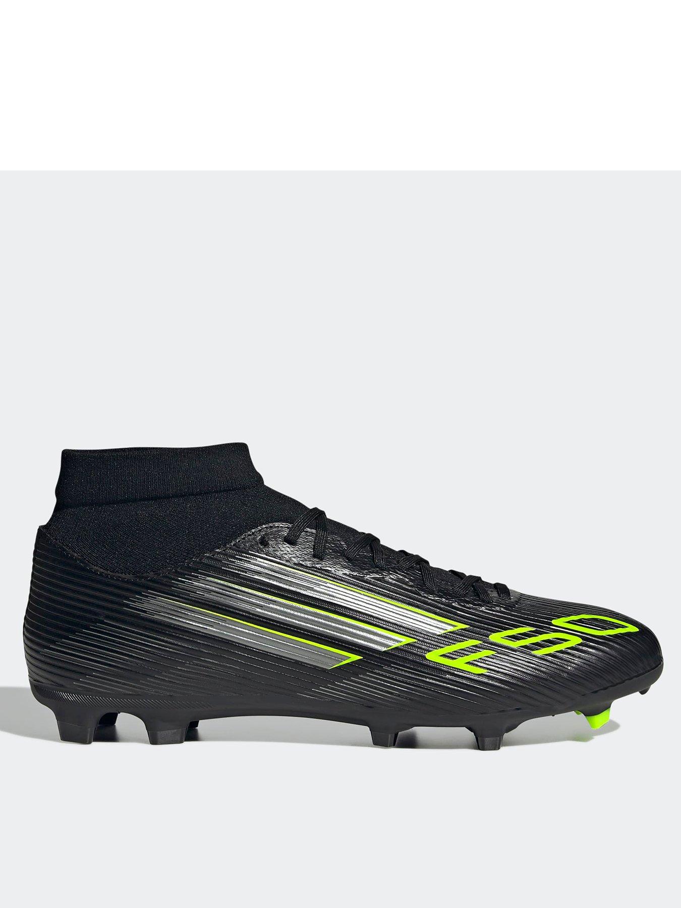 adidas Mens F50 League Mid Firm Ground Football Boot - Black