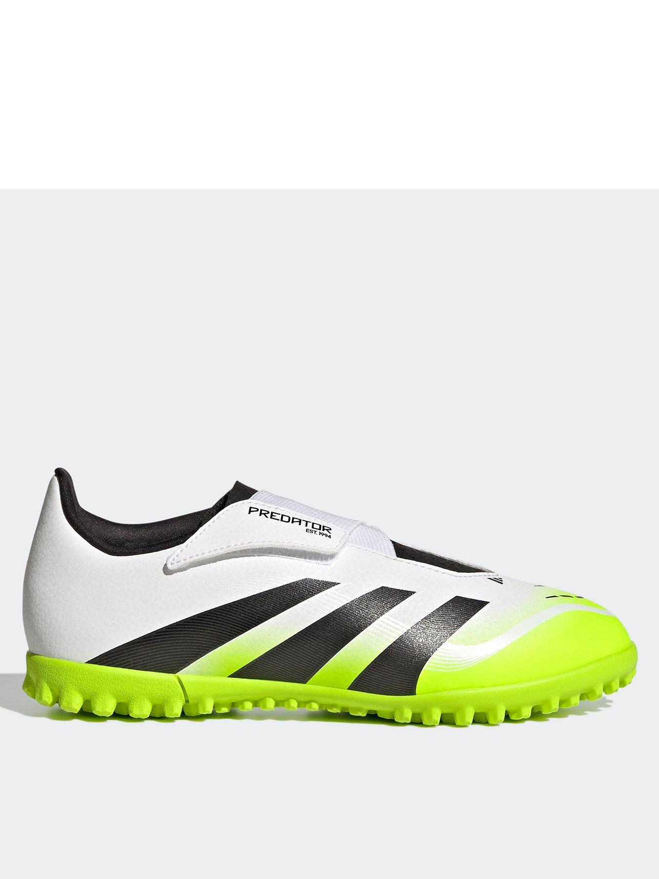 undefined Junior Predator Club Velcro Hook and Loop Football Boots - White