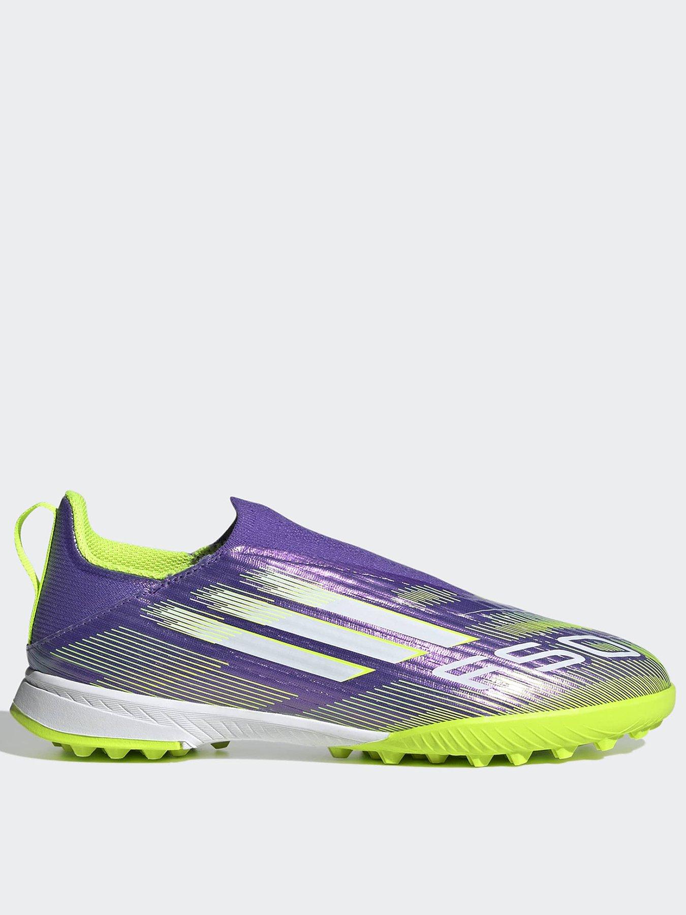 Adidas Junior F50 League Laceless Astro Turf Football Boots - Purple