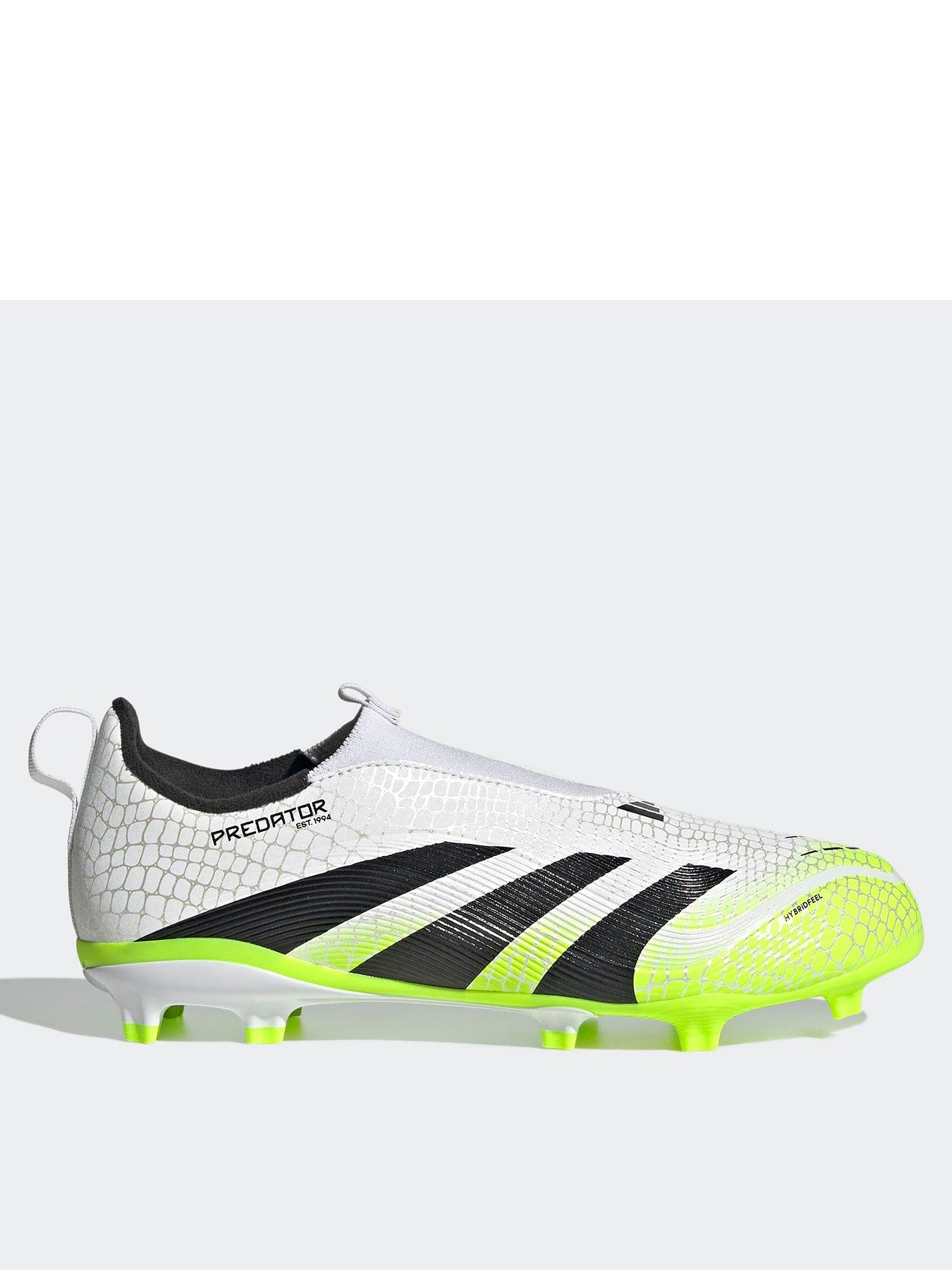undefined Junior Predator League Laceless Firm Ground Football Boots - White